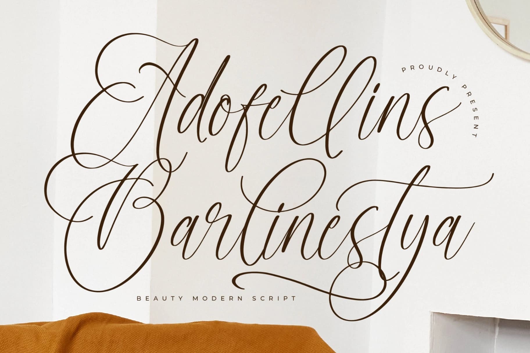 Preview of Adofellins Barlinestya – Beauty Modern Script font
