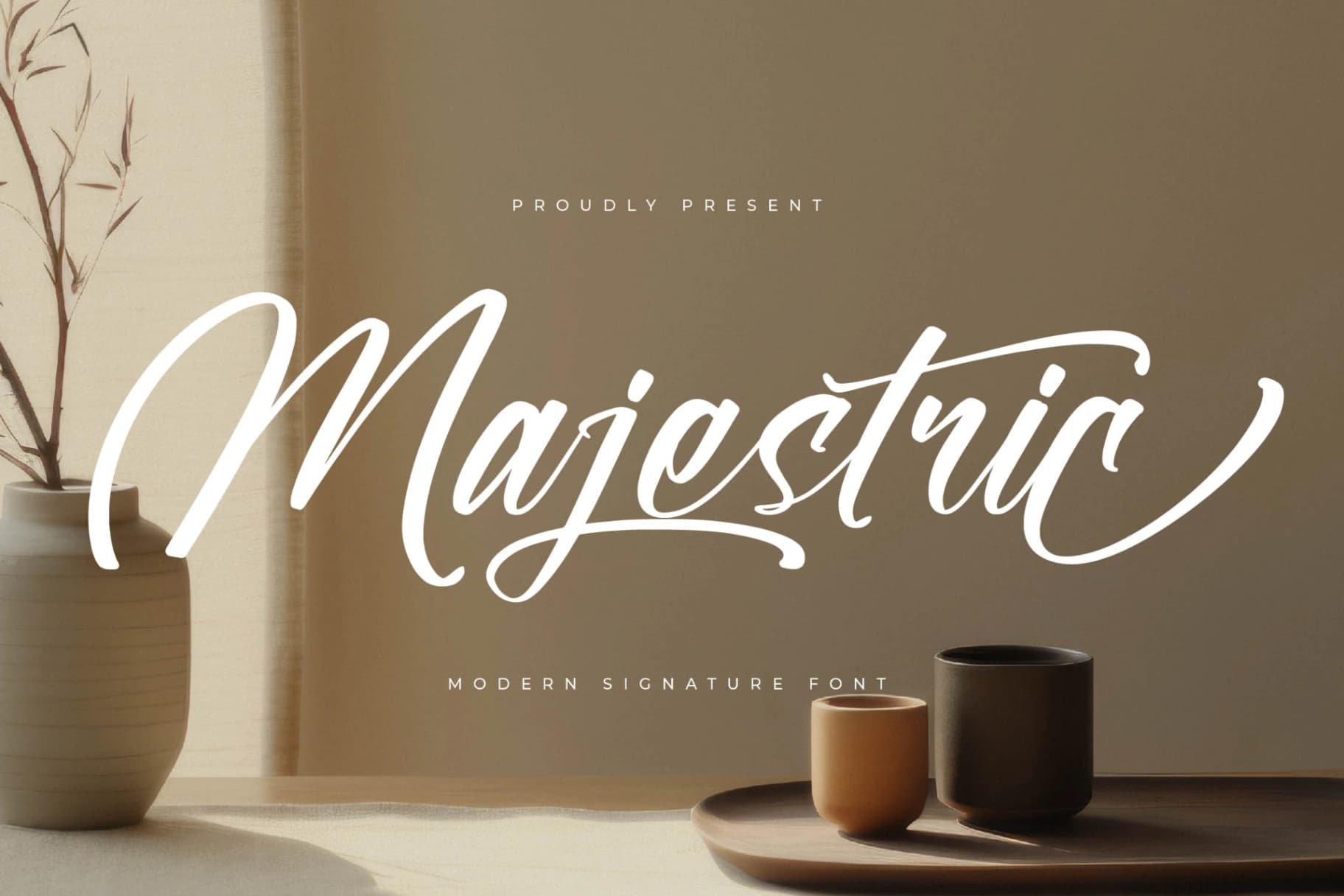 Preview of Majestric – Modern Signature Font font