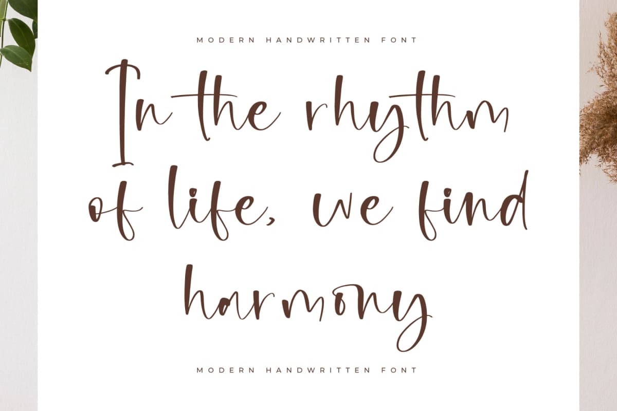Preview 5 for Megchaty – Modern Handwritten Font