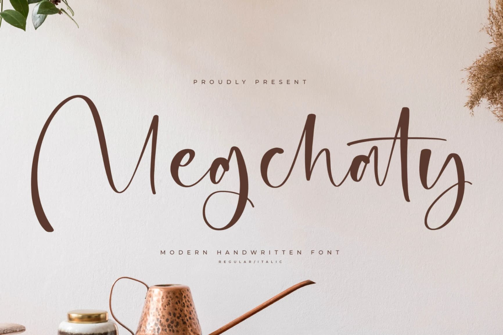 Preview of Megchaty – Modern Handwritten Font font