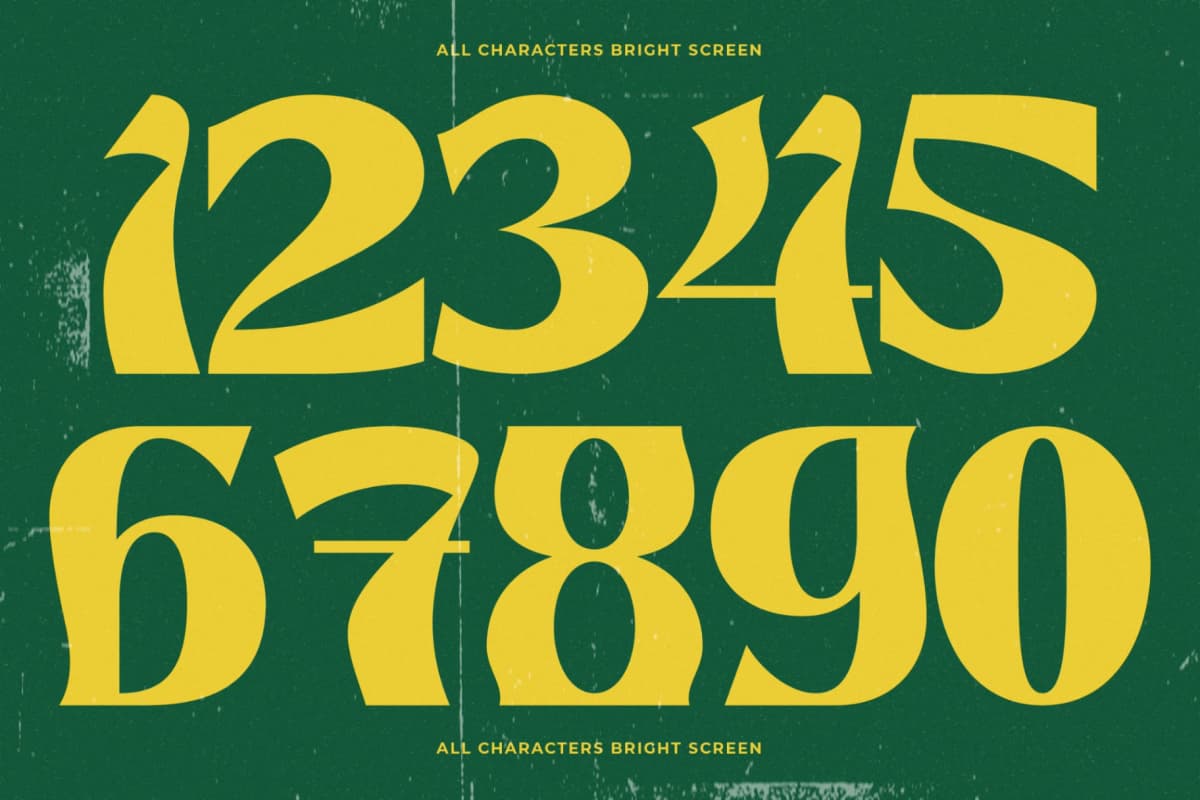 Bright Screen - Modern Display Font font preview 8