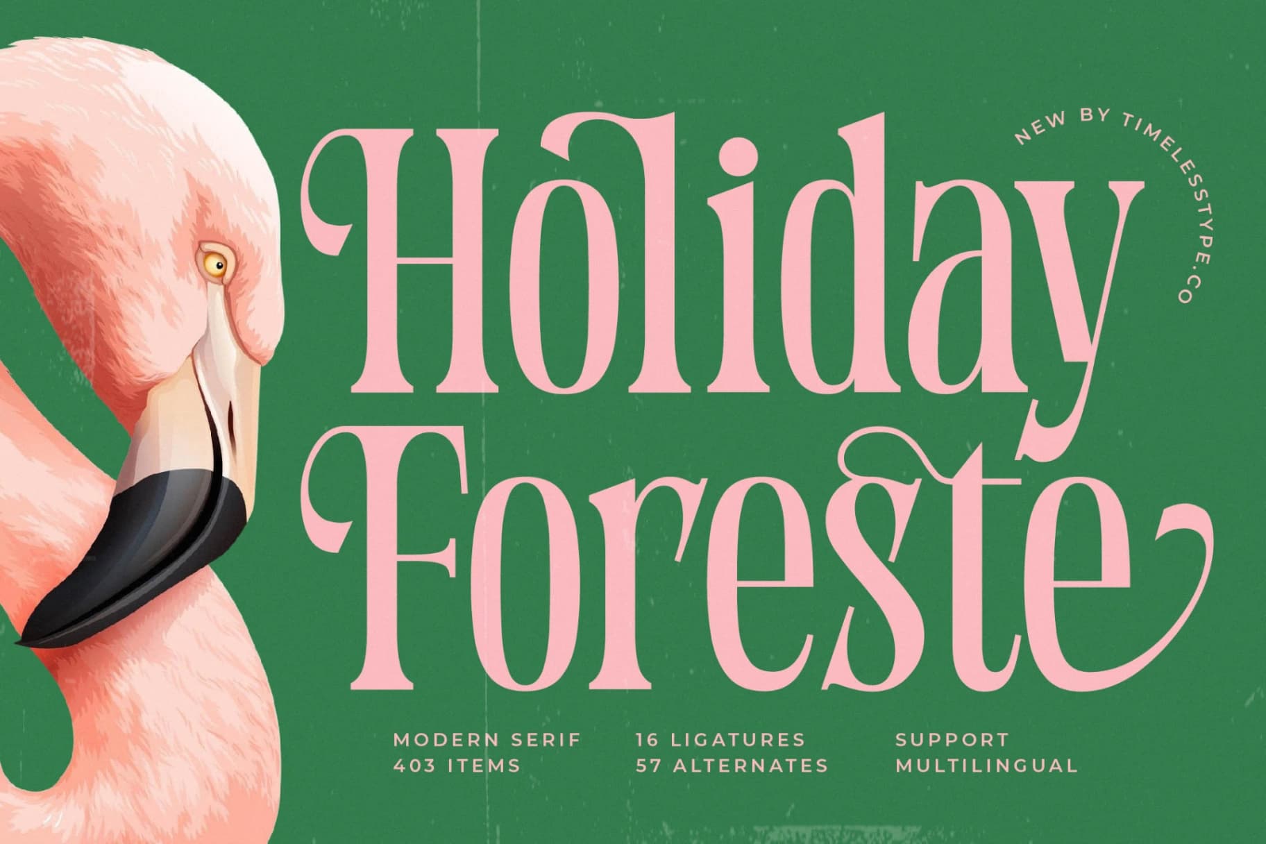 Preview of Holiday Foreste - Modern Serif Font font