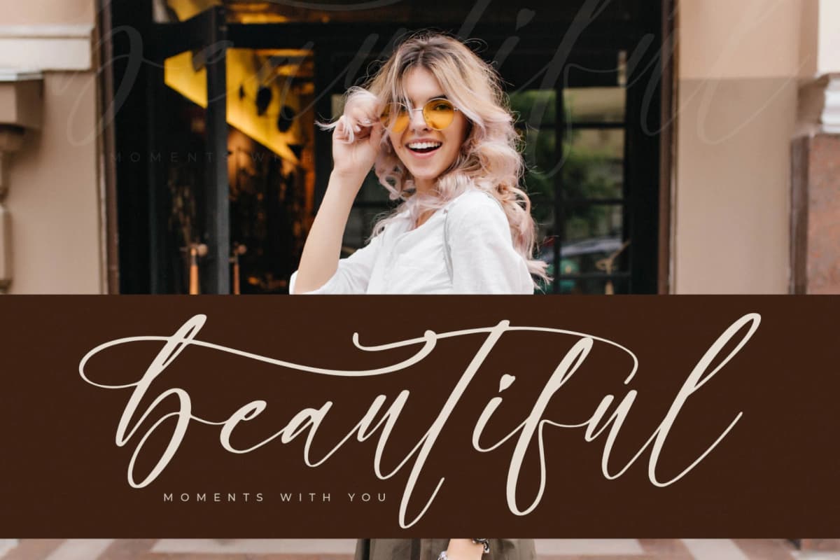 Preview 8 for Brittany Glostime – Beauty Calligraphy Font