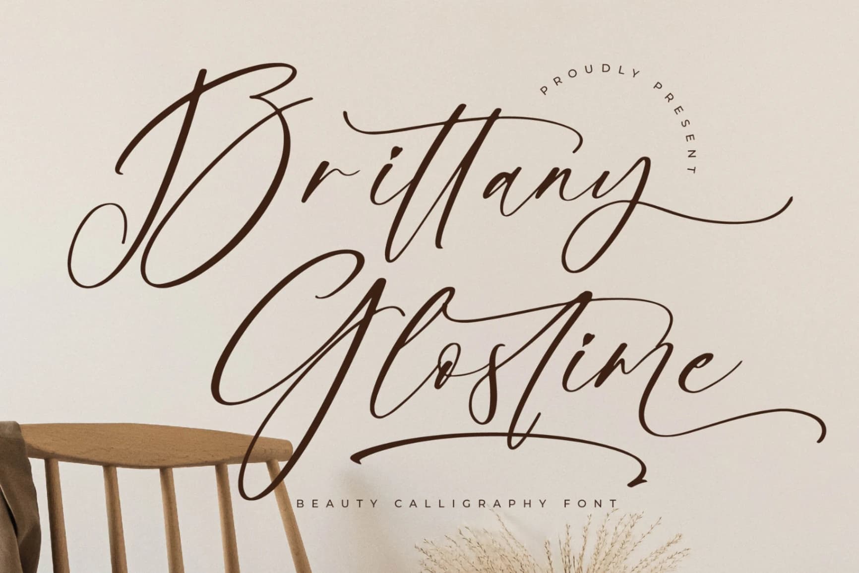 Preview of Brittany Glostime – Beauty Calligraphy Font font