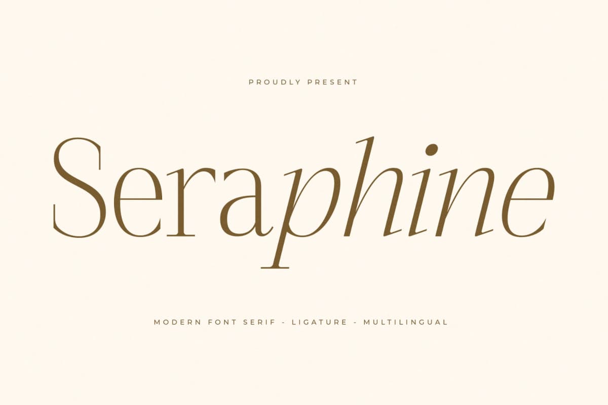 Preview of Seraphine – Modern Font Serif font
