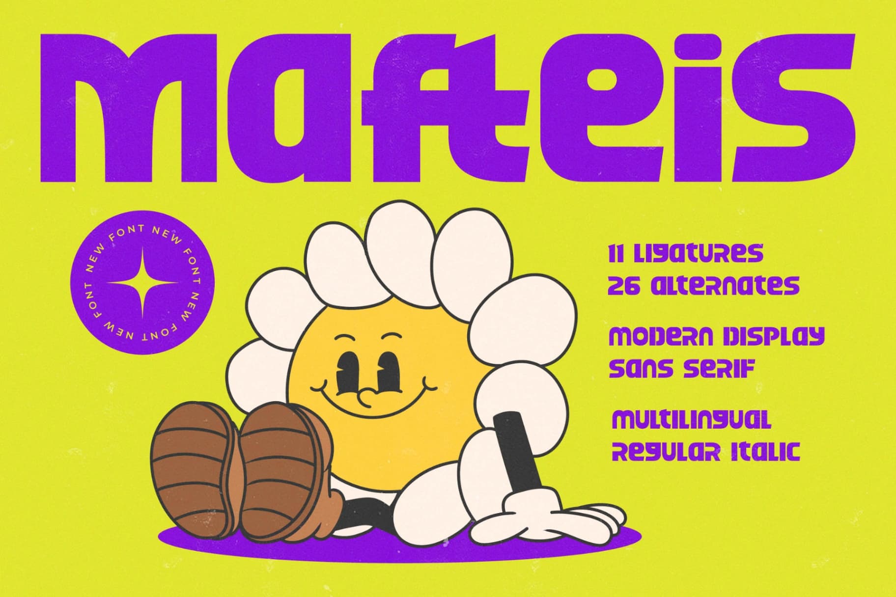 Preview of Mafteis - Modern Display Sans Serif font