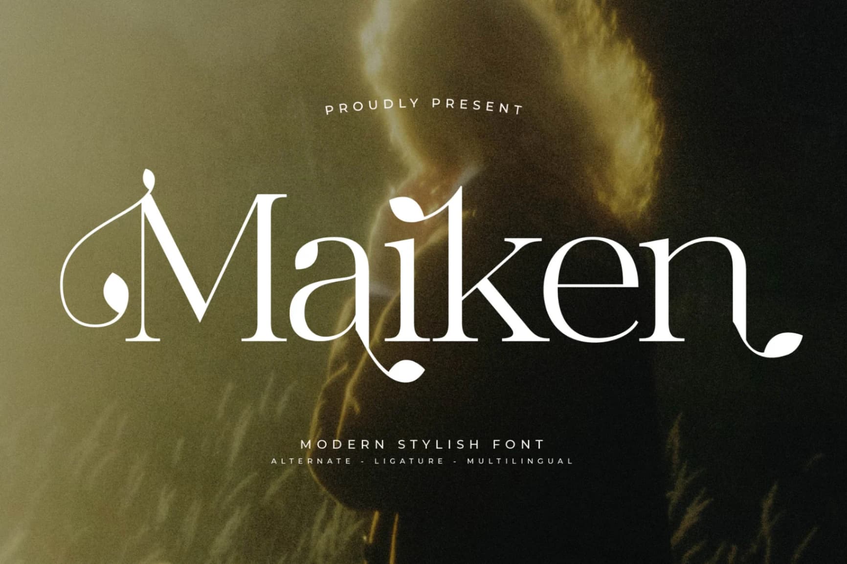 Preview of Maiken – Modern Stylish Font font
