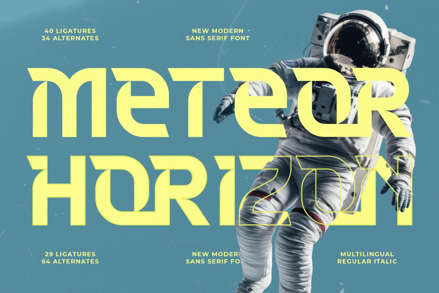 Preview of Meteor Horizon - Modern Sans Serif Font font