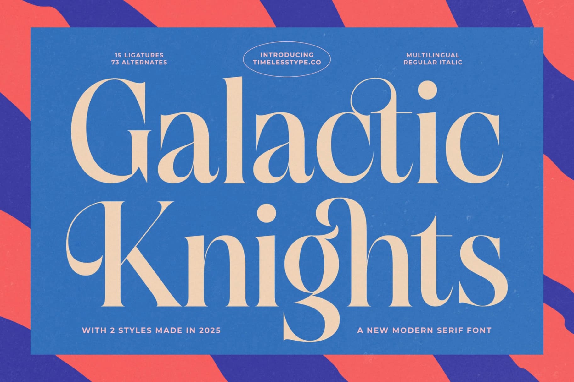 Preview of Galactic Knights - Modern Serif Font font