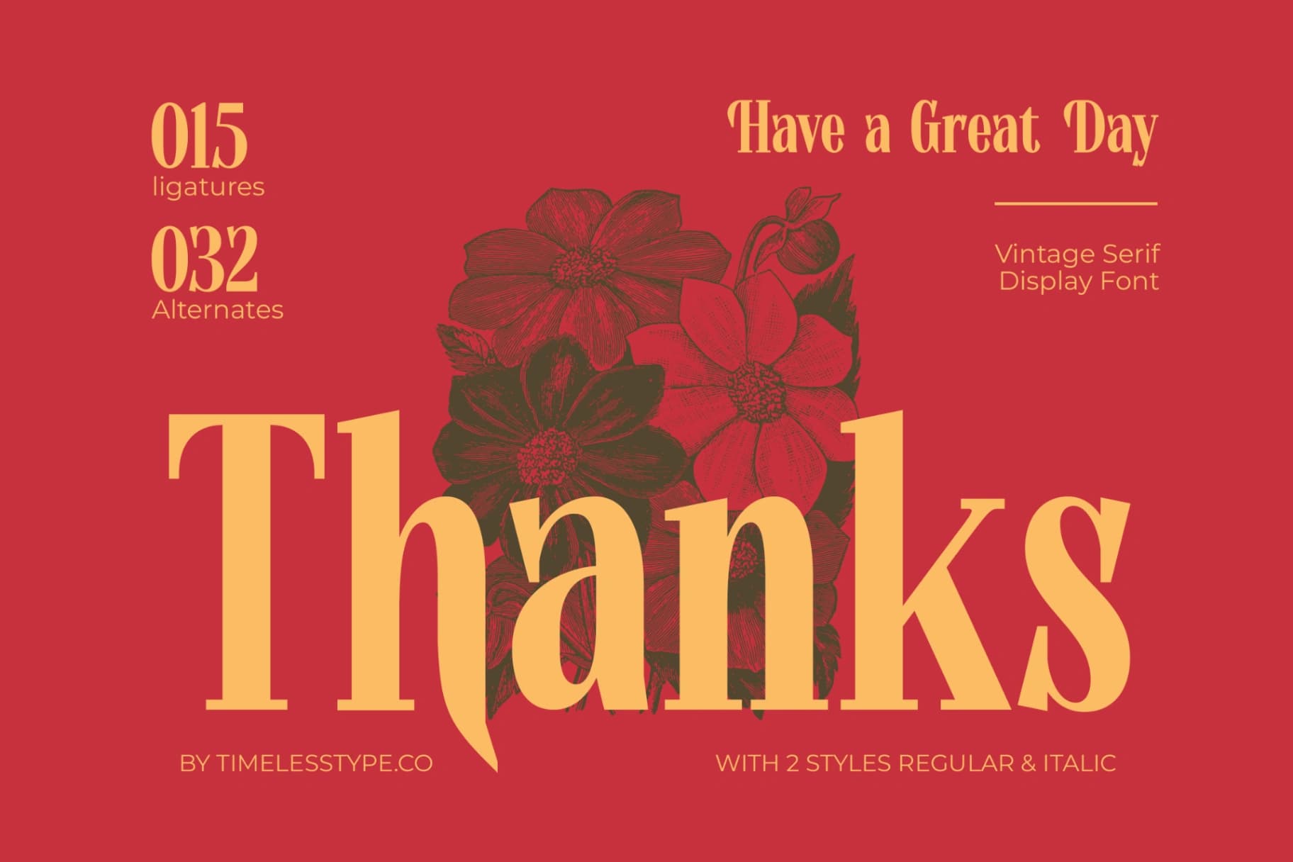 Preview 15 for Bromtiz - Vintage Serif Display Font