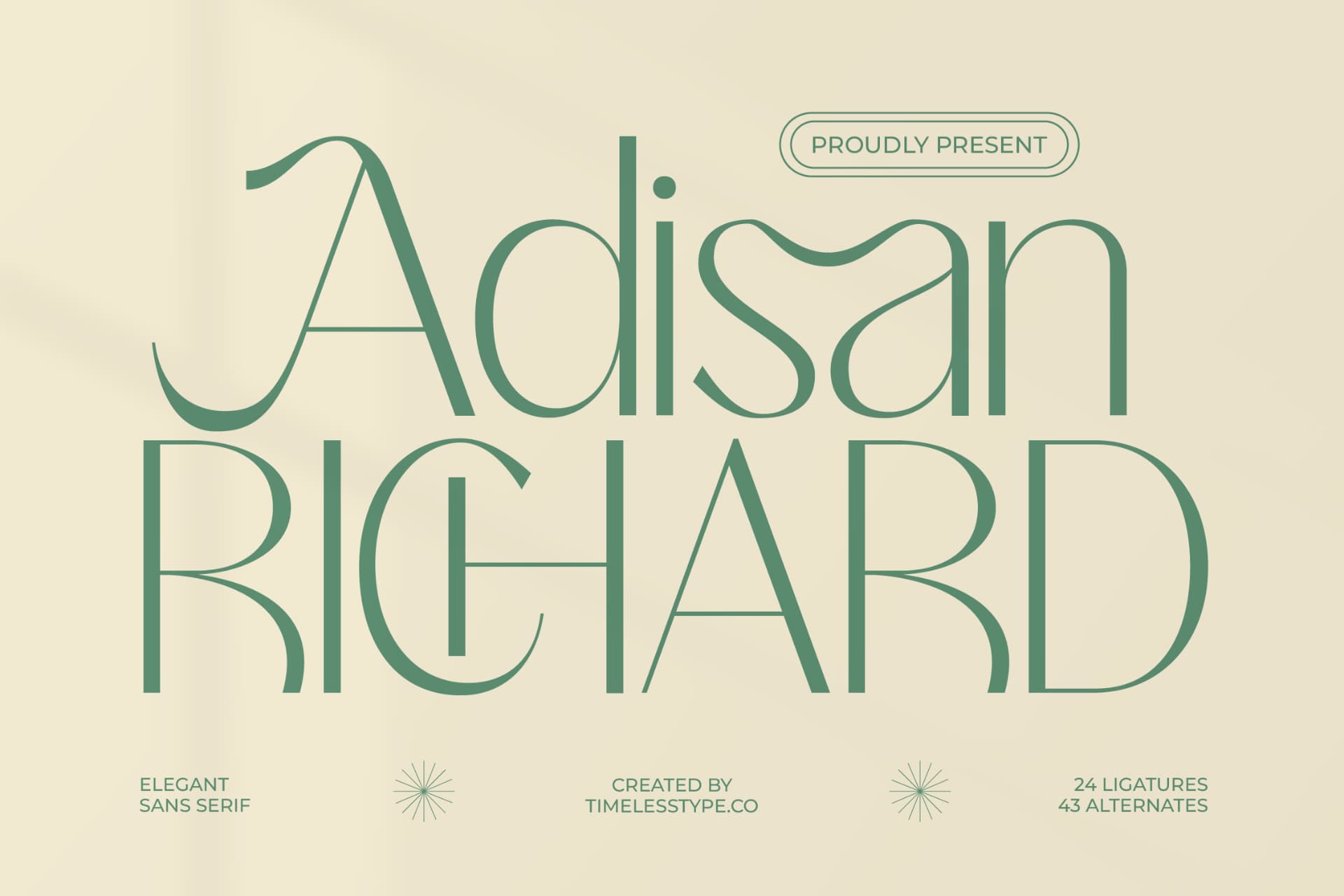 Preview of Adisan Richard - Elegant Sans Serif font