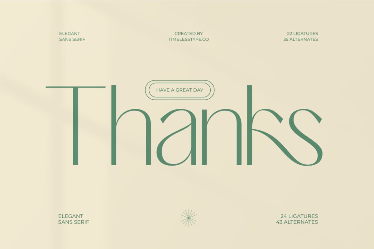 Adisan Richard - Elegant Sans Serif font preview 15