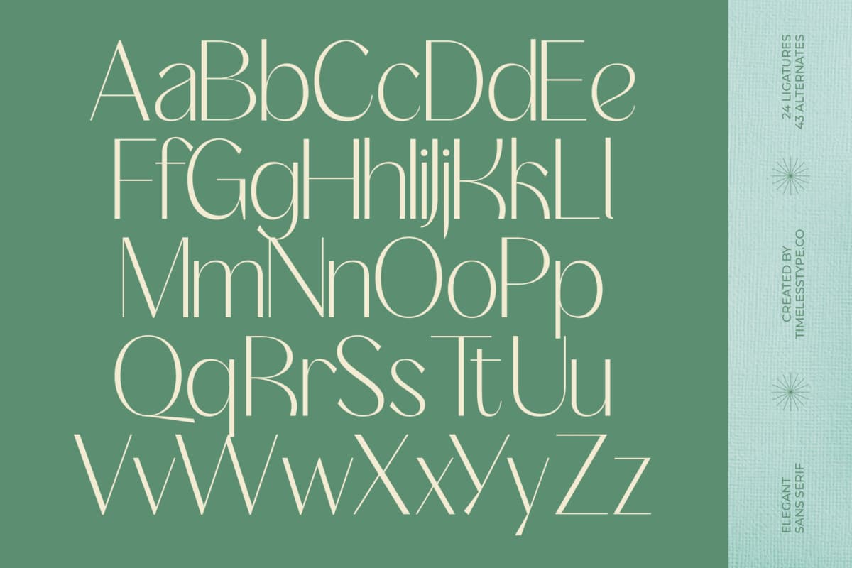 Adisan Richard - Elegant Sans Serif font preview 12