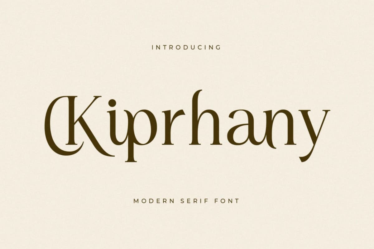 Preview of Kiprhany – Modern Serif Font font