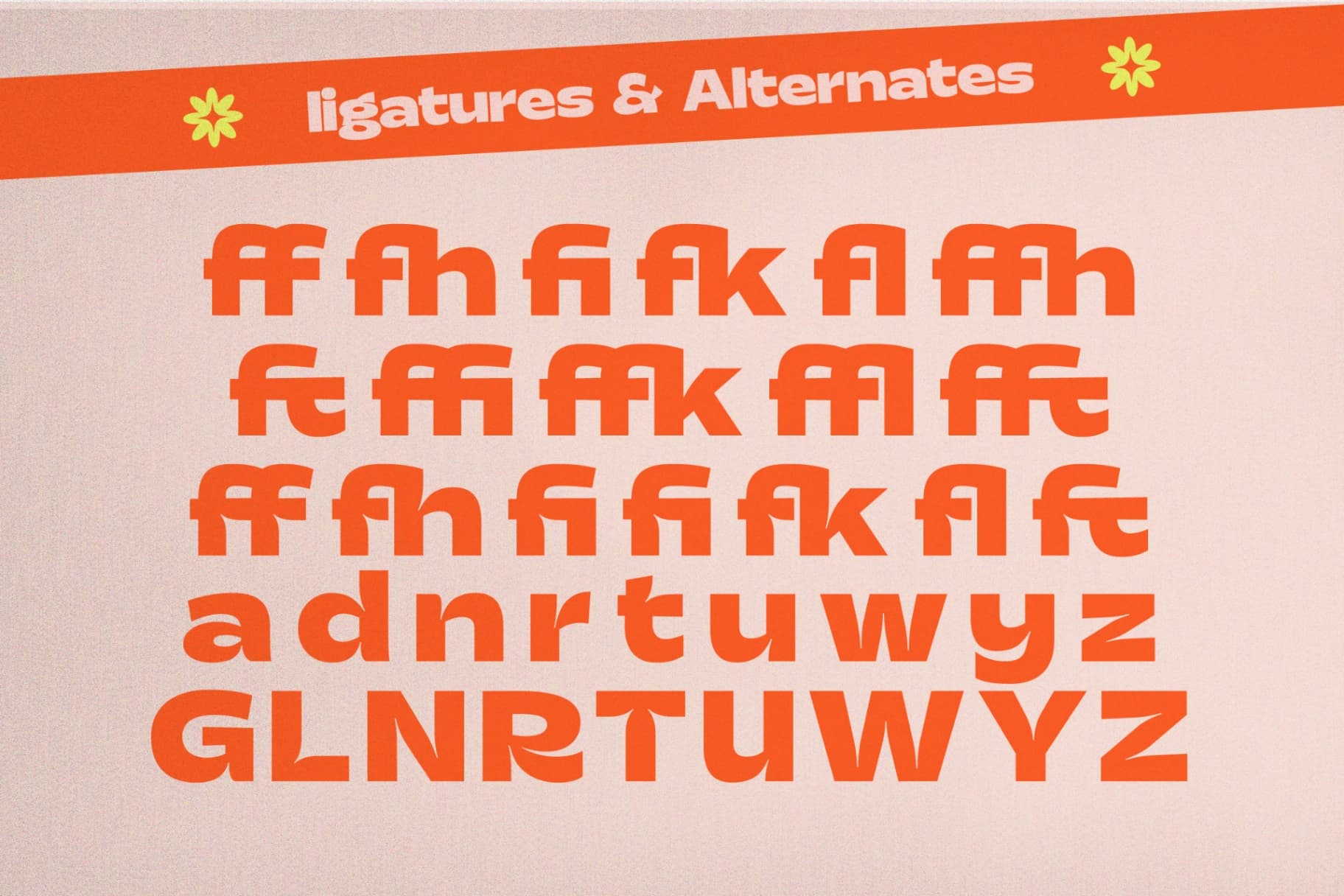 Preview 11 for Bugky Groft - Groovy Sans Serif Display Font