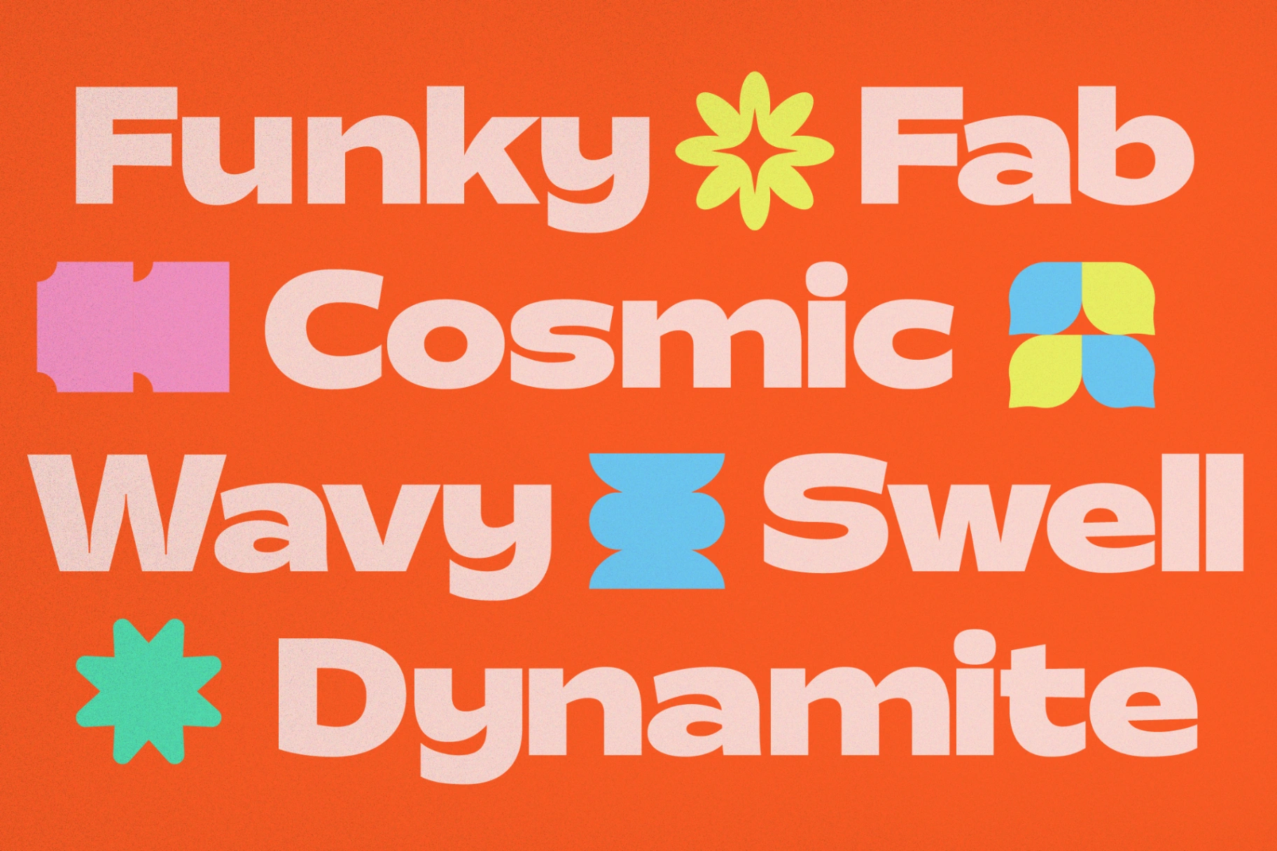 Preview 12 for Bugky Groft - Groovy Sans Serif Display Font