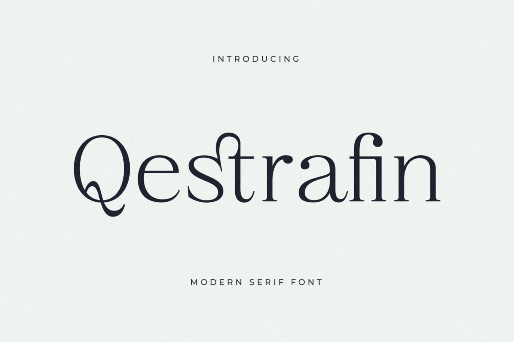 Preview of Qestrafin – Modern Serif Font font