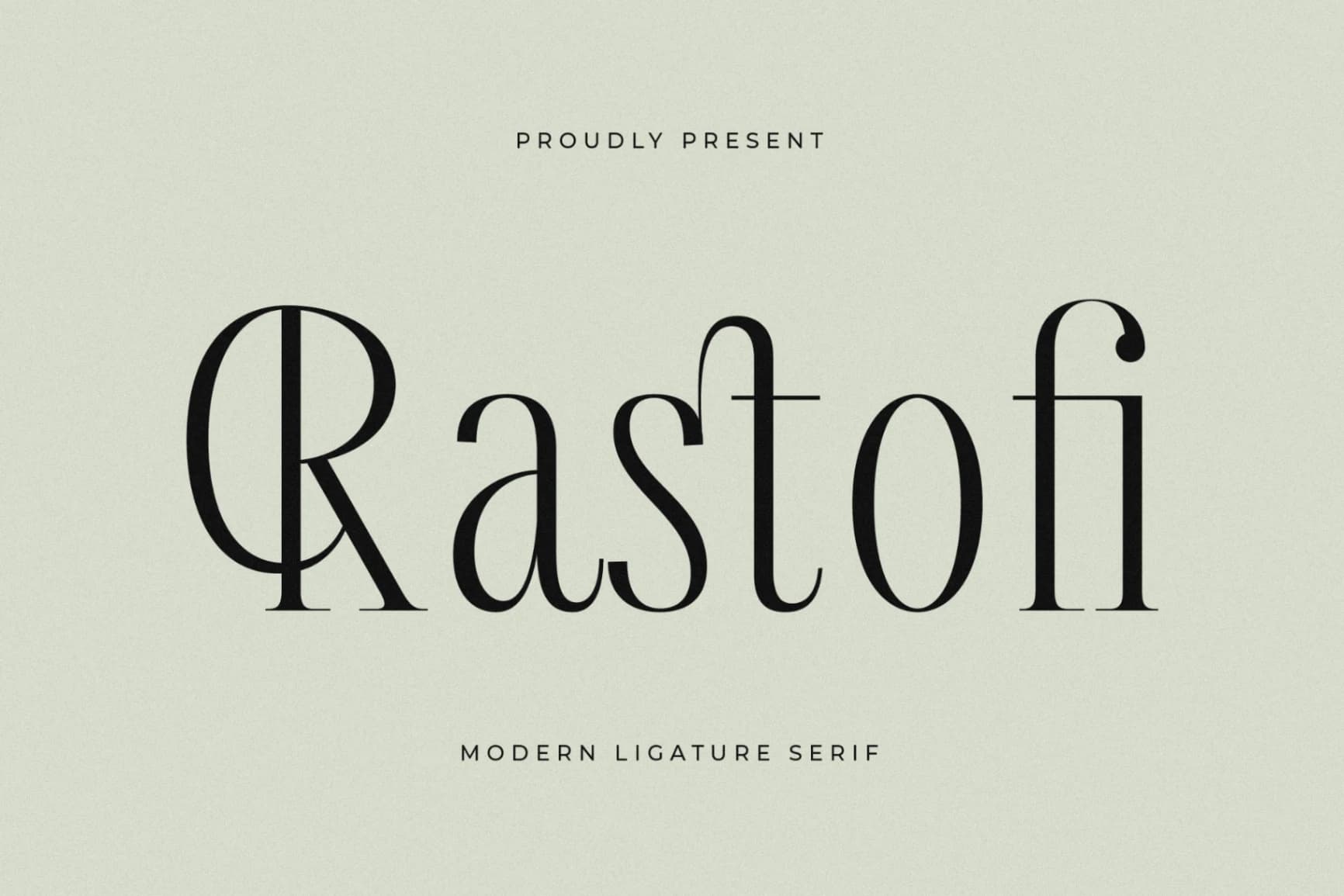 Preview of Rastofi – Modern Ligature Serif font