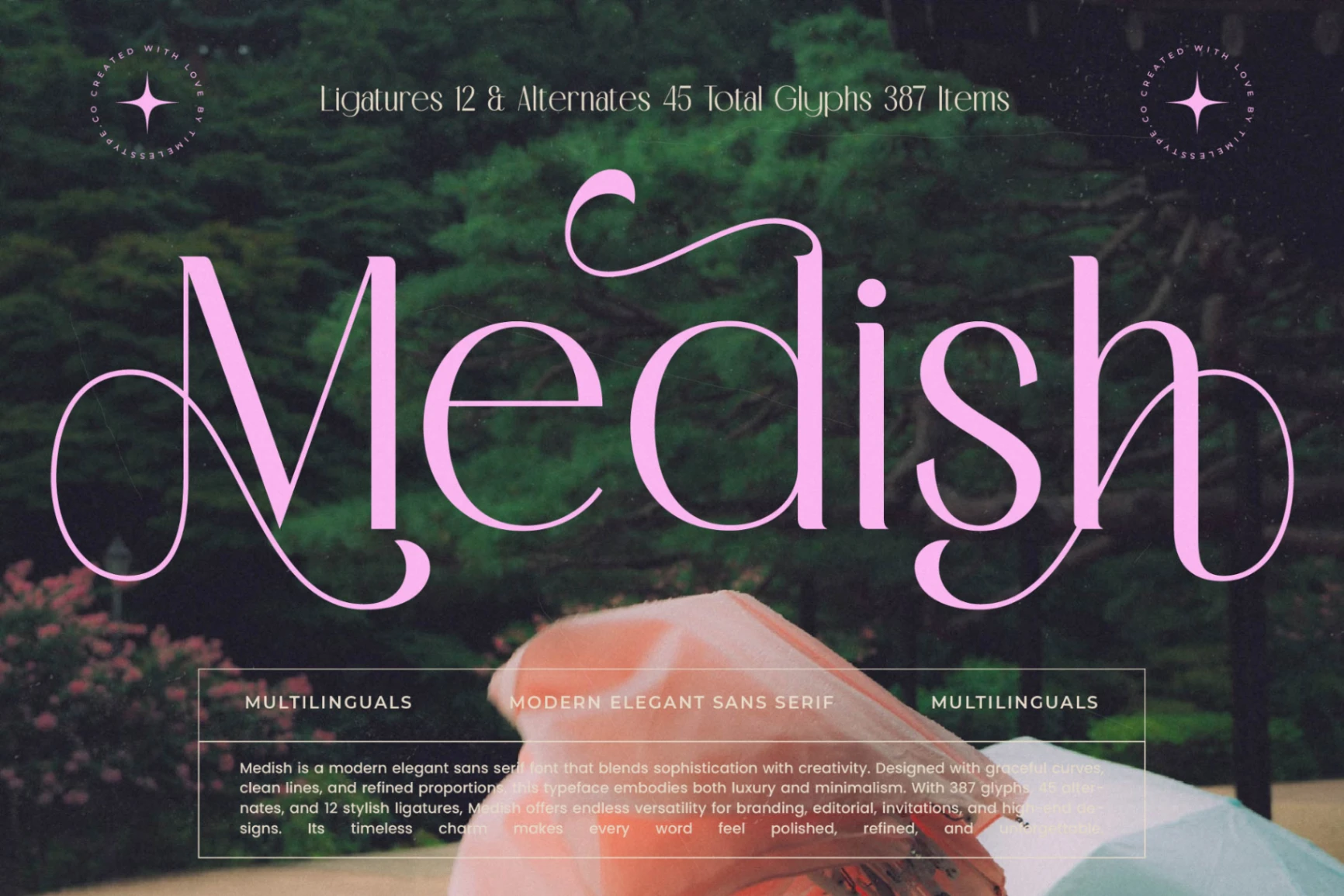 Preview of Medish - Modern Elegant Sans Serif Font font