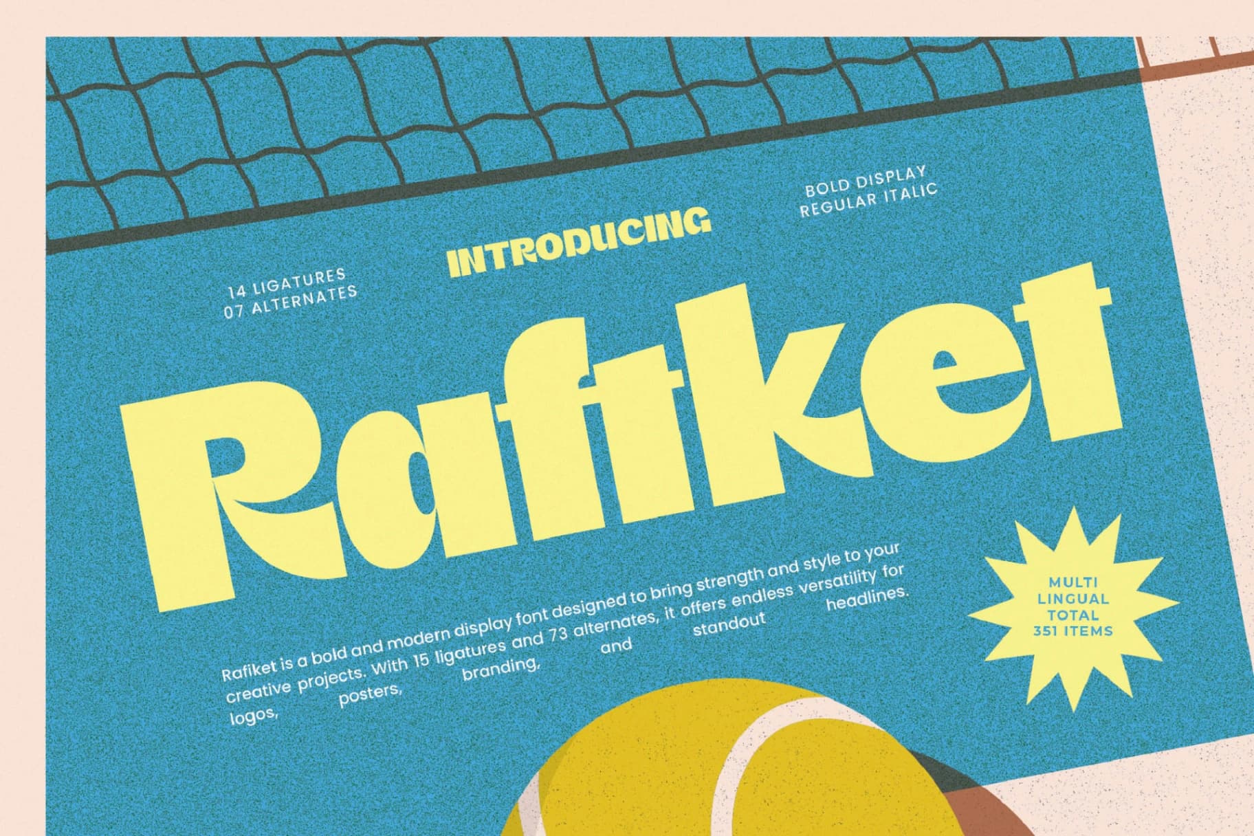 Preview of Raftket - Bold Display Sans Serif Font font