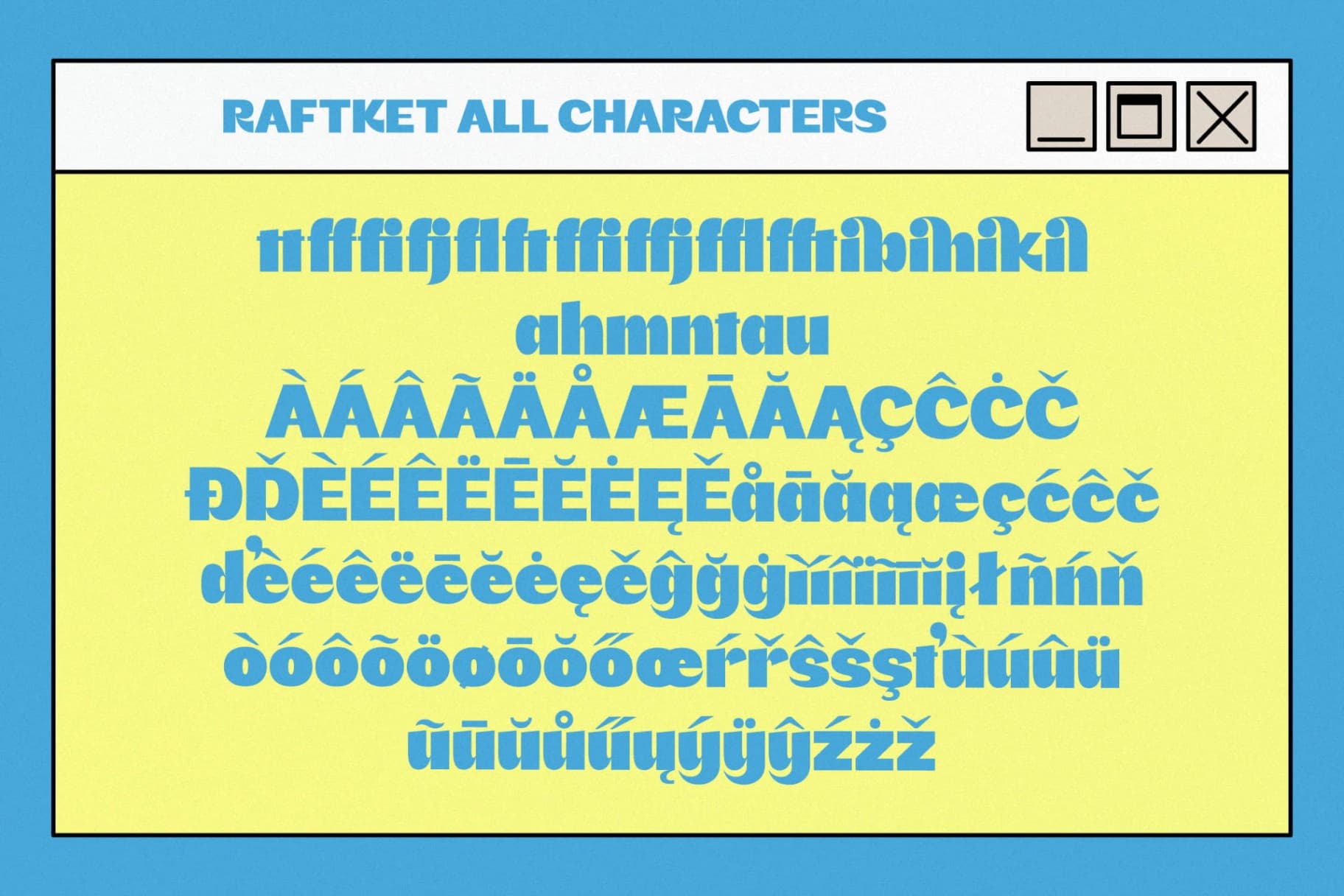 Preview 14 for Raftket - Bold Display Sans Serif Font