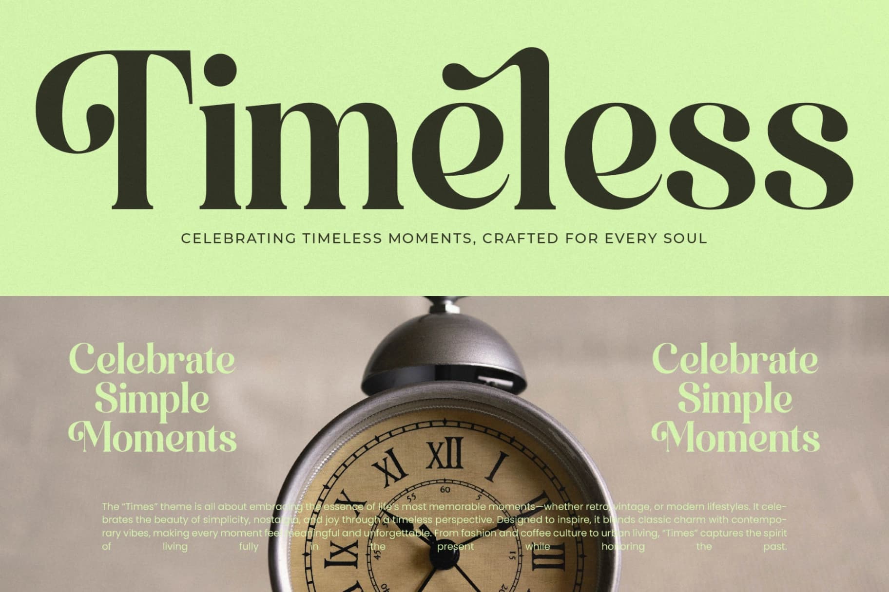 Preview 2 for Funky Nights Vintage - Modern Alternate Serif