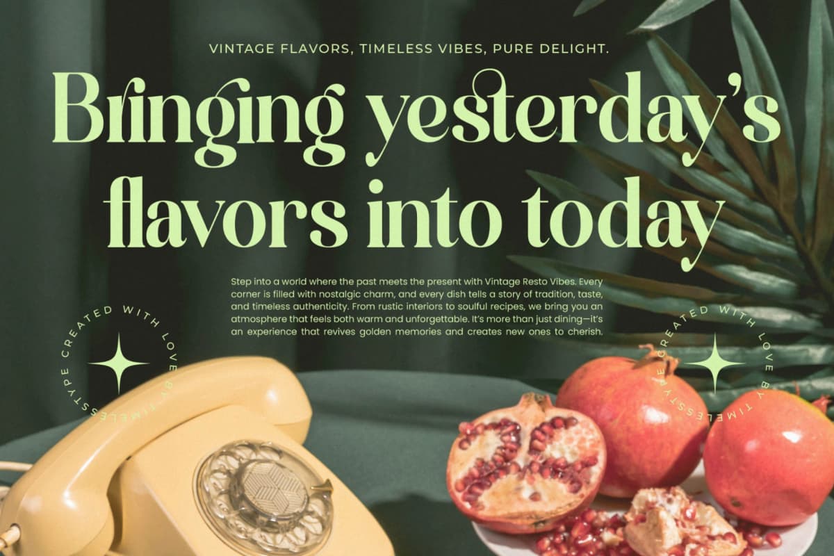 Funky Nights Vintage - Modern Alternate Serif font preview 9