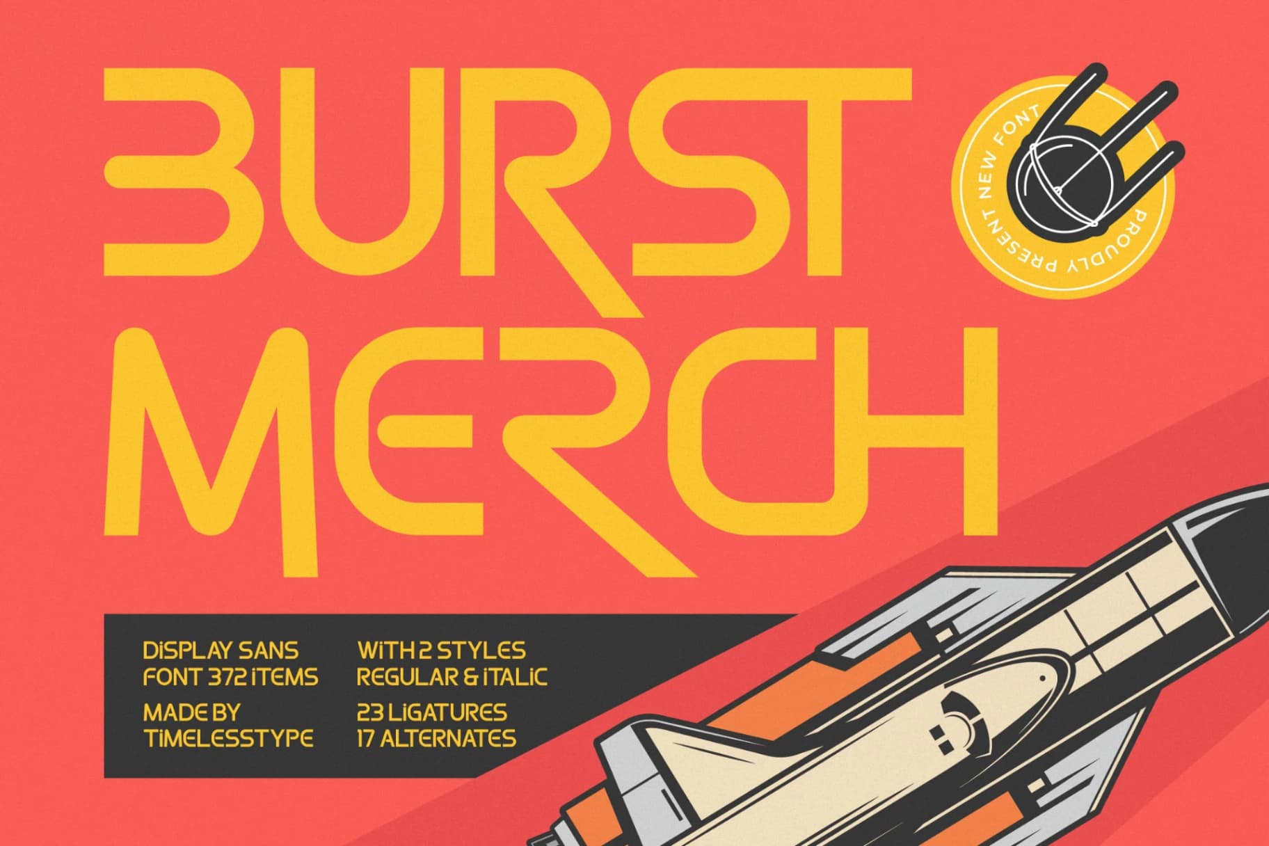 Preview of Burst Merch - Display Sans Serif font