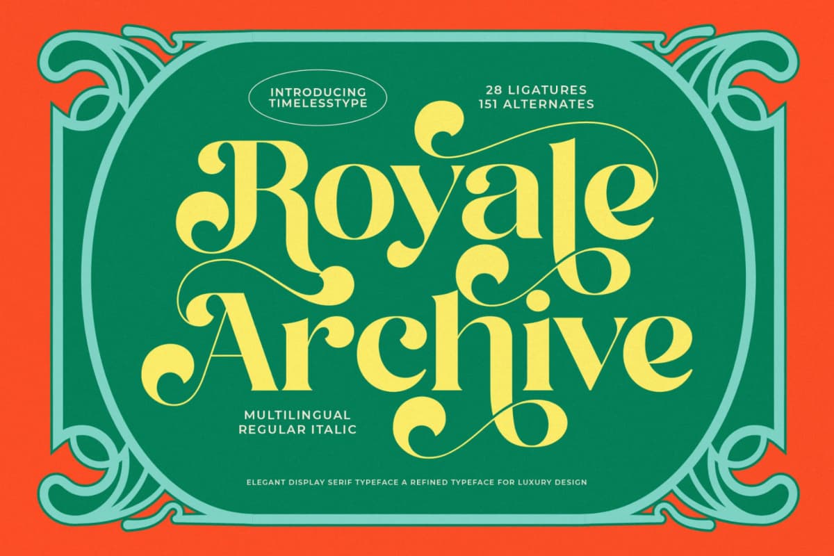 Royale Archive - Elegant Display Serif font preview 1