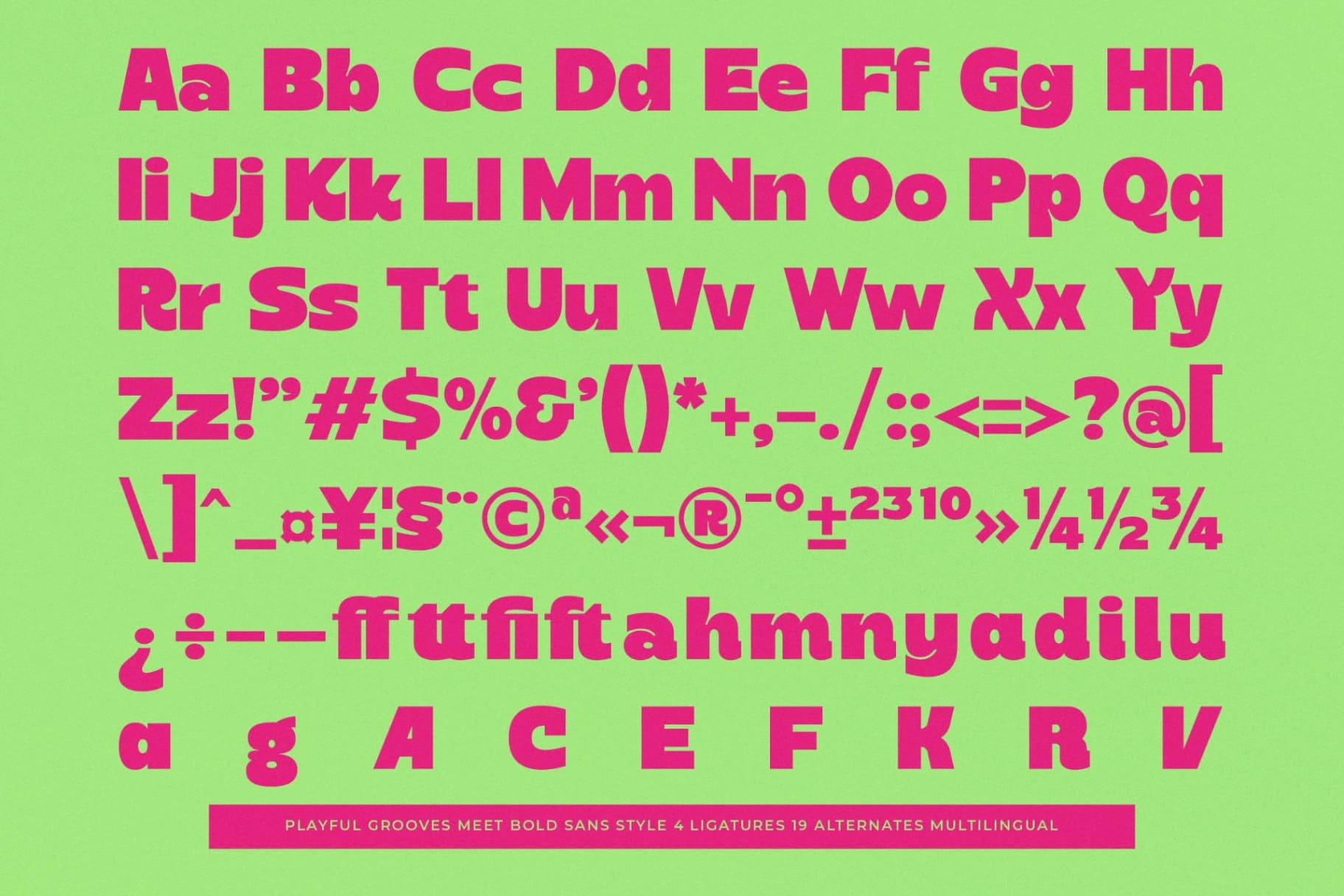 Preview 15 for Cegha - Groovy Bold Sans Display Font