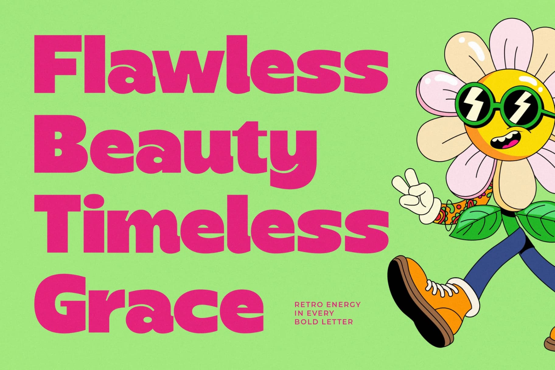 Preview 8 for Cegha - Groovy Bold Sans Display Font