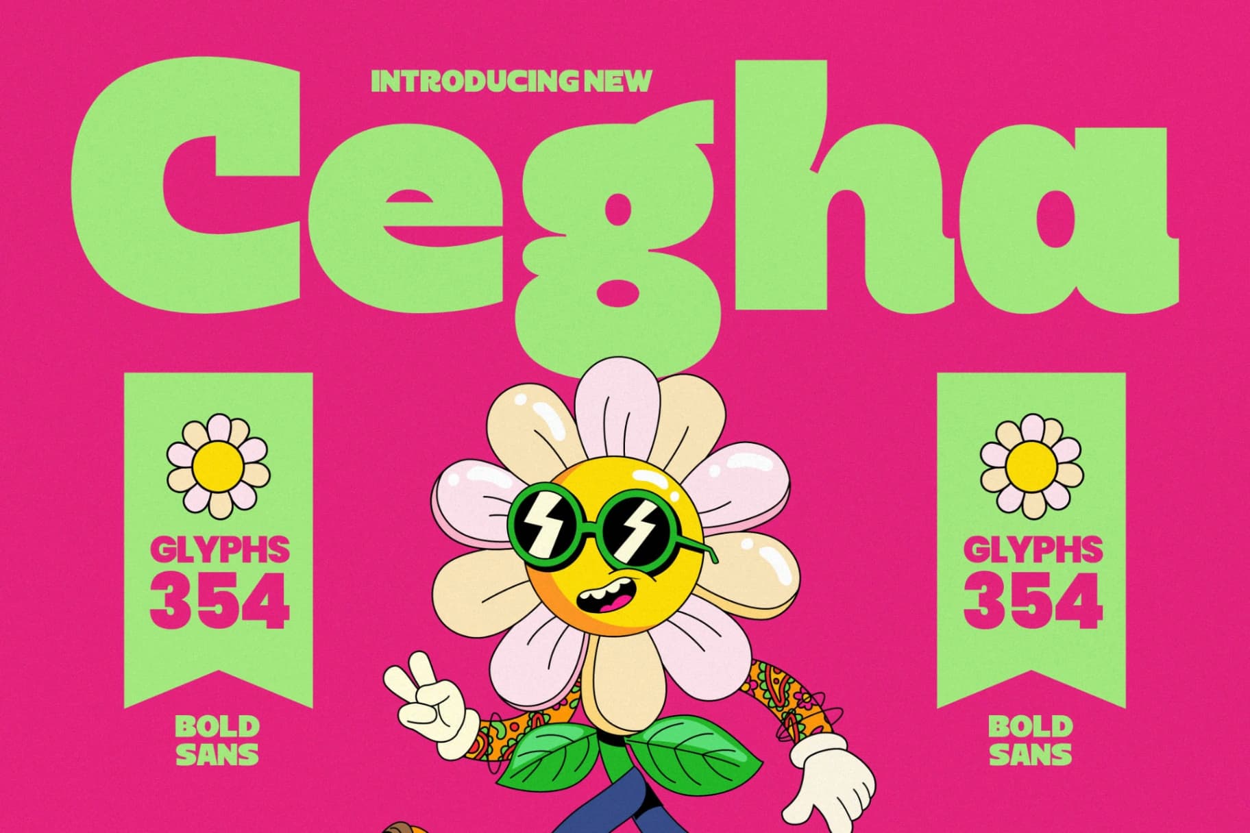 Preview 1 for Cegha - Groovy Bold Sans Display Font