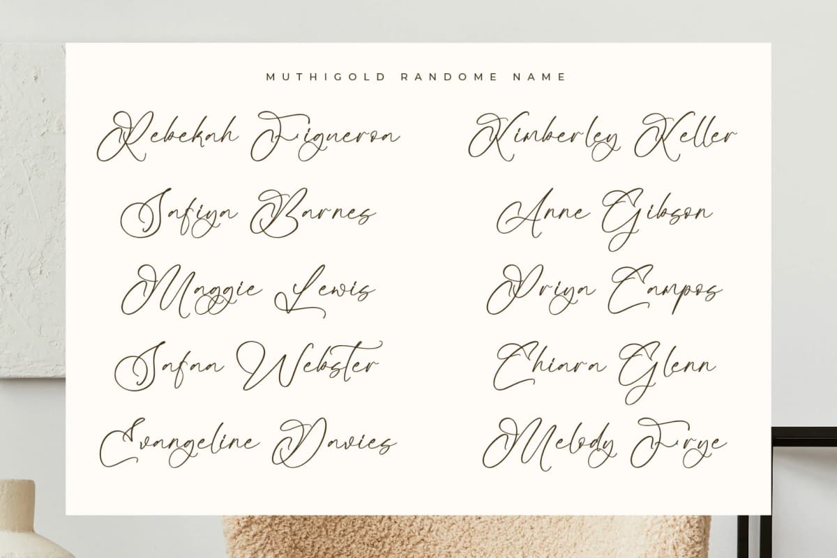 Preview 6 for Muthigold – Modern Beautiful Script