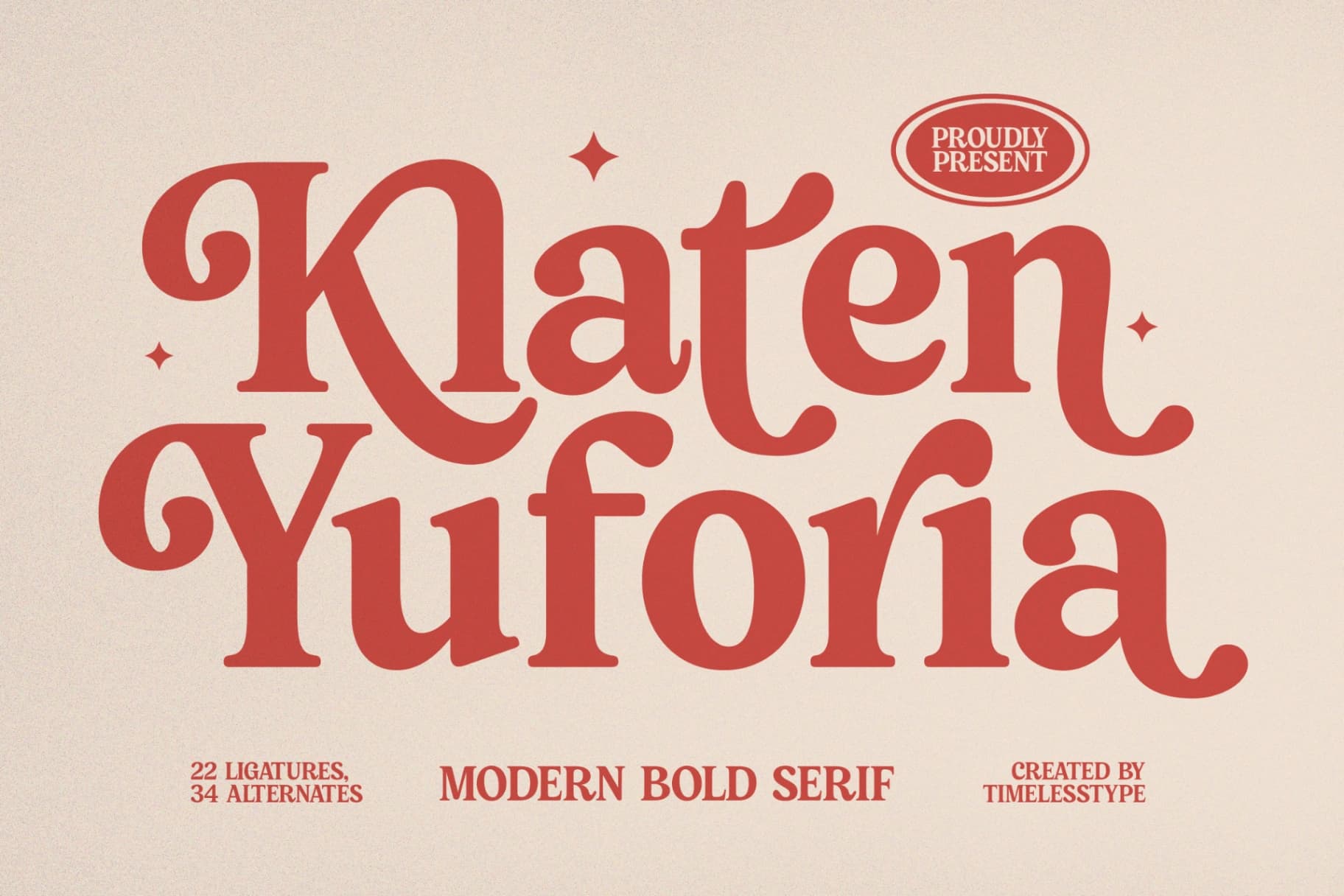 Preview 1 for Klaten Yuforia - Modern Bold Serif Font