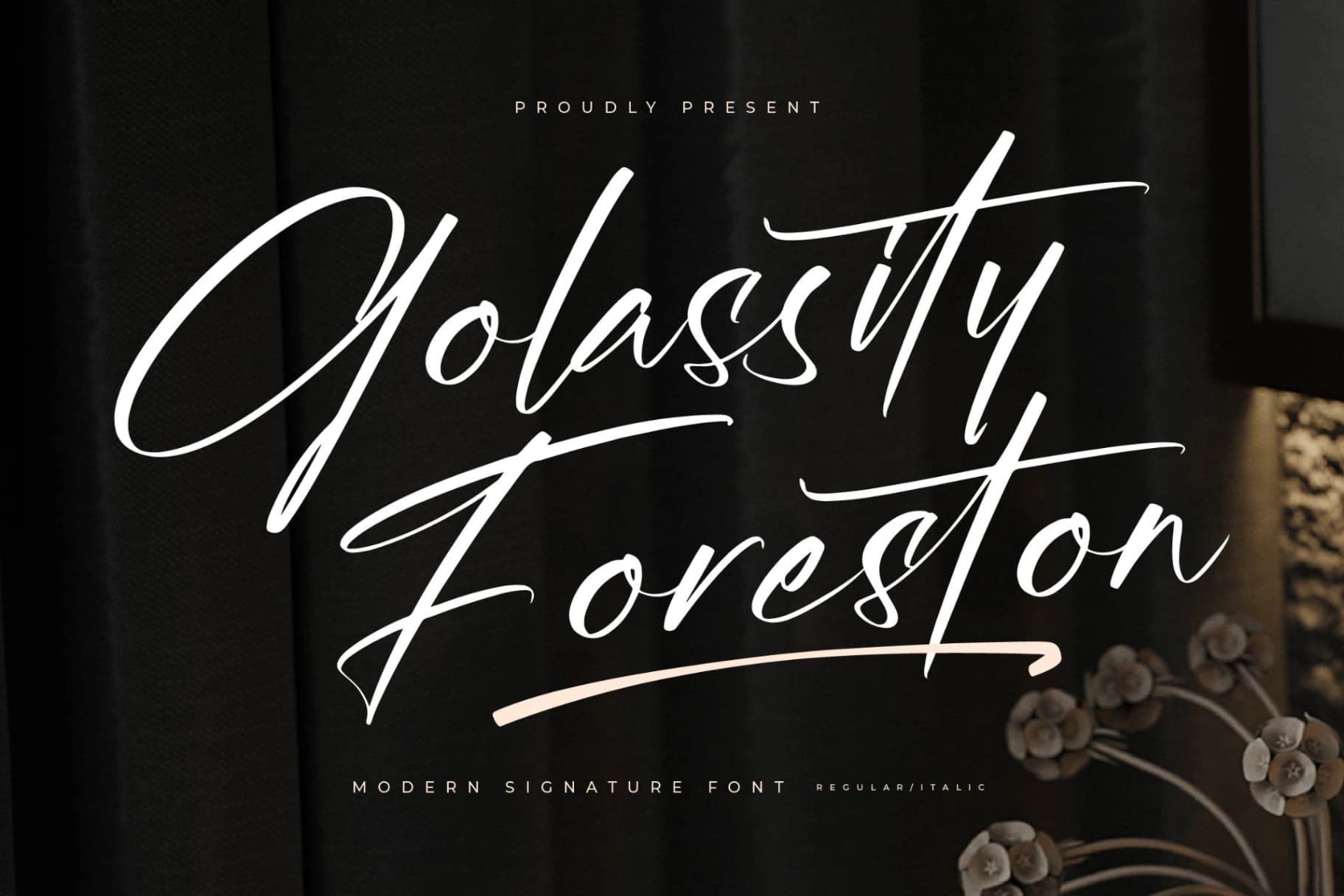 Preview of Golassity Foreston – Modern Signature Font font