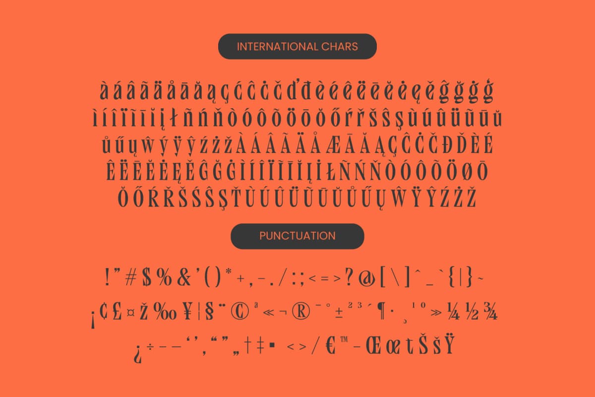 Qandera - Modern Display Serif Font font preview 14