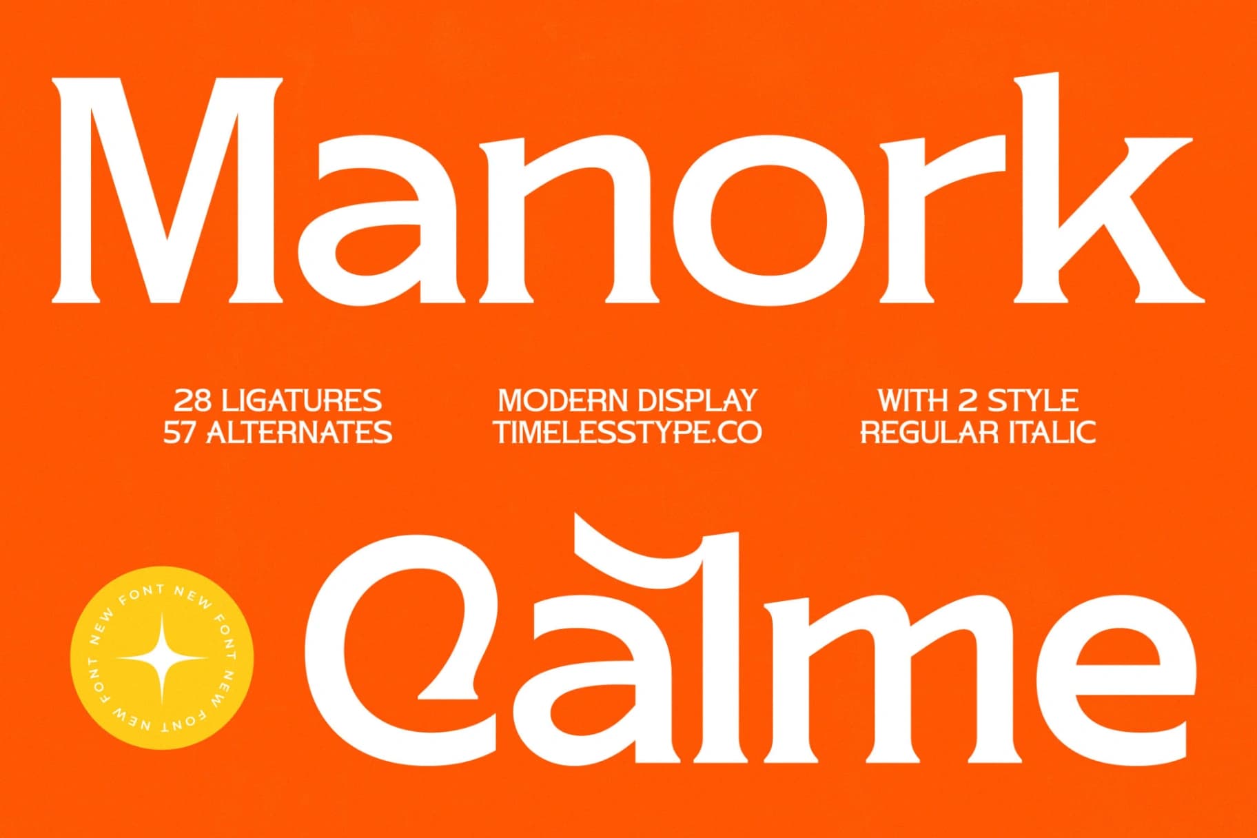 Preview 1 for Manork Calme - Modern Display Font
