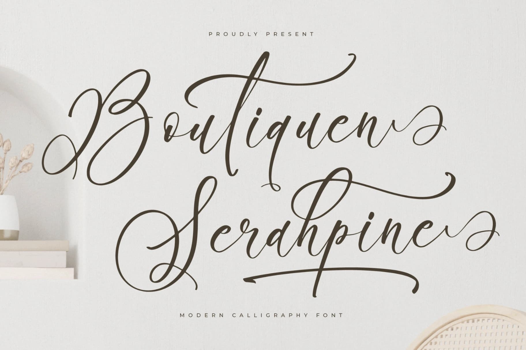 Preview of Boutiquen Serahpine – Modern Calligraphy Font font