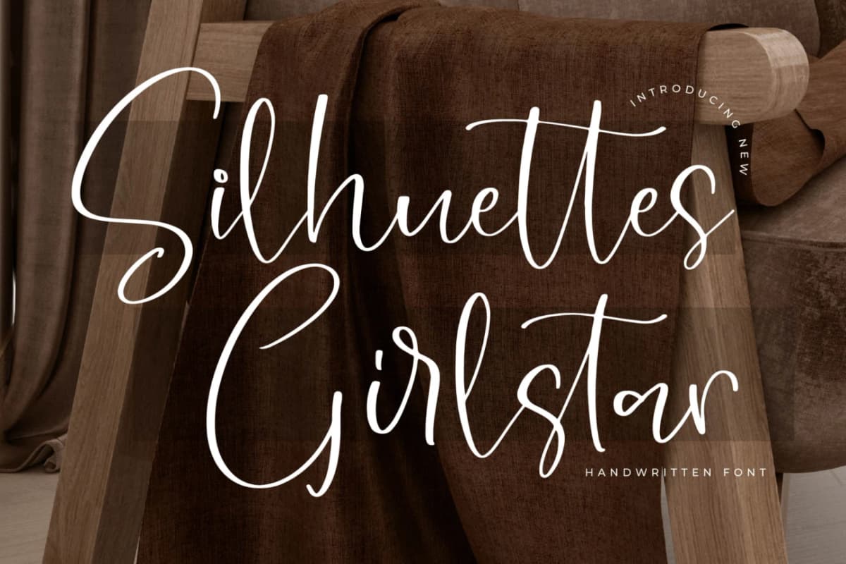 Preview of Silhuettes Girlstar – Handwritten Font font