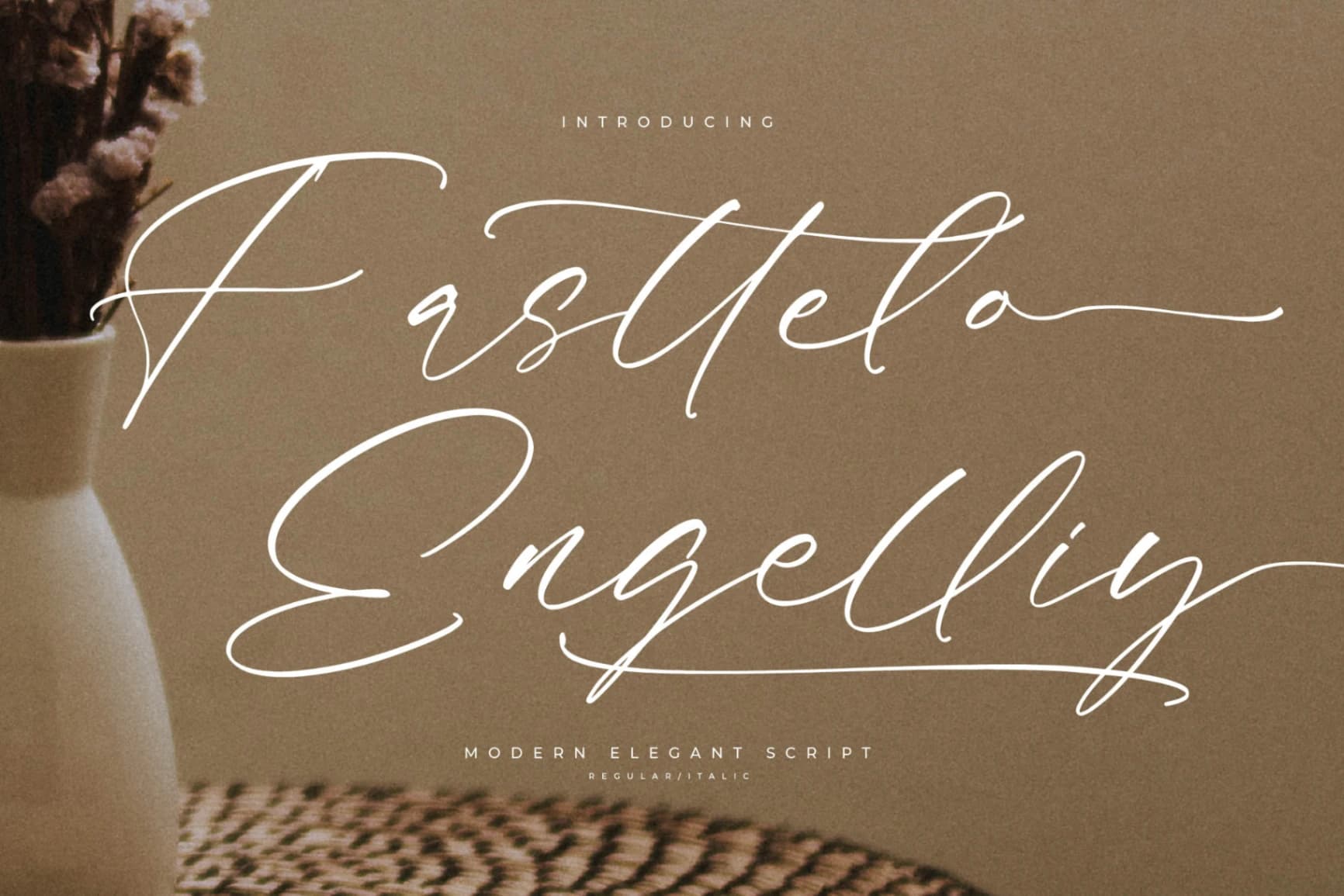 Preview of Fasttelo Engelliy – Modern Elegant Script font