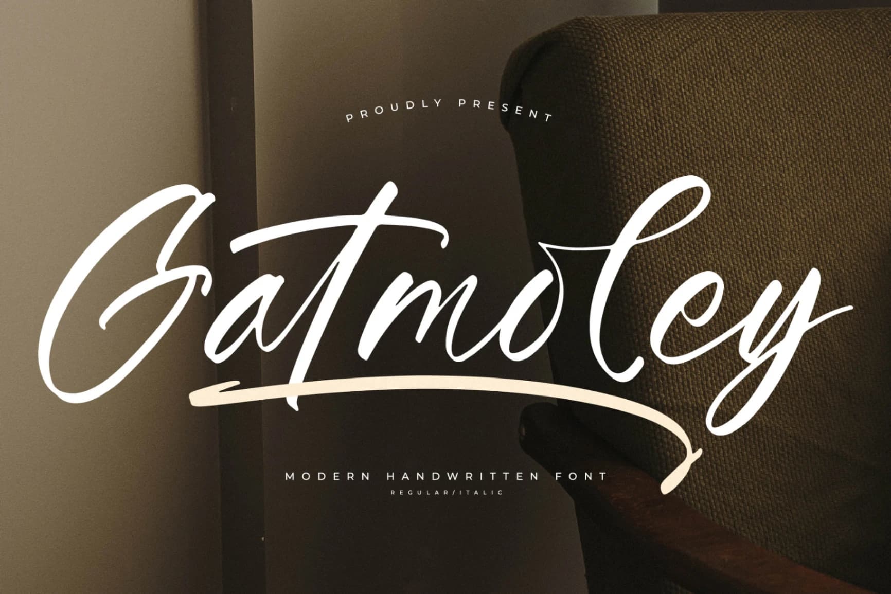 Preview of Gatmoley – Modern Handwritten Font font