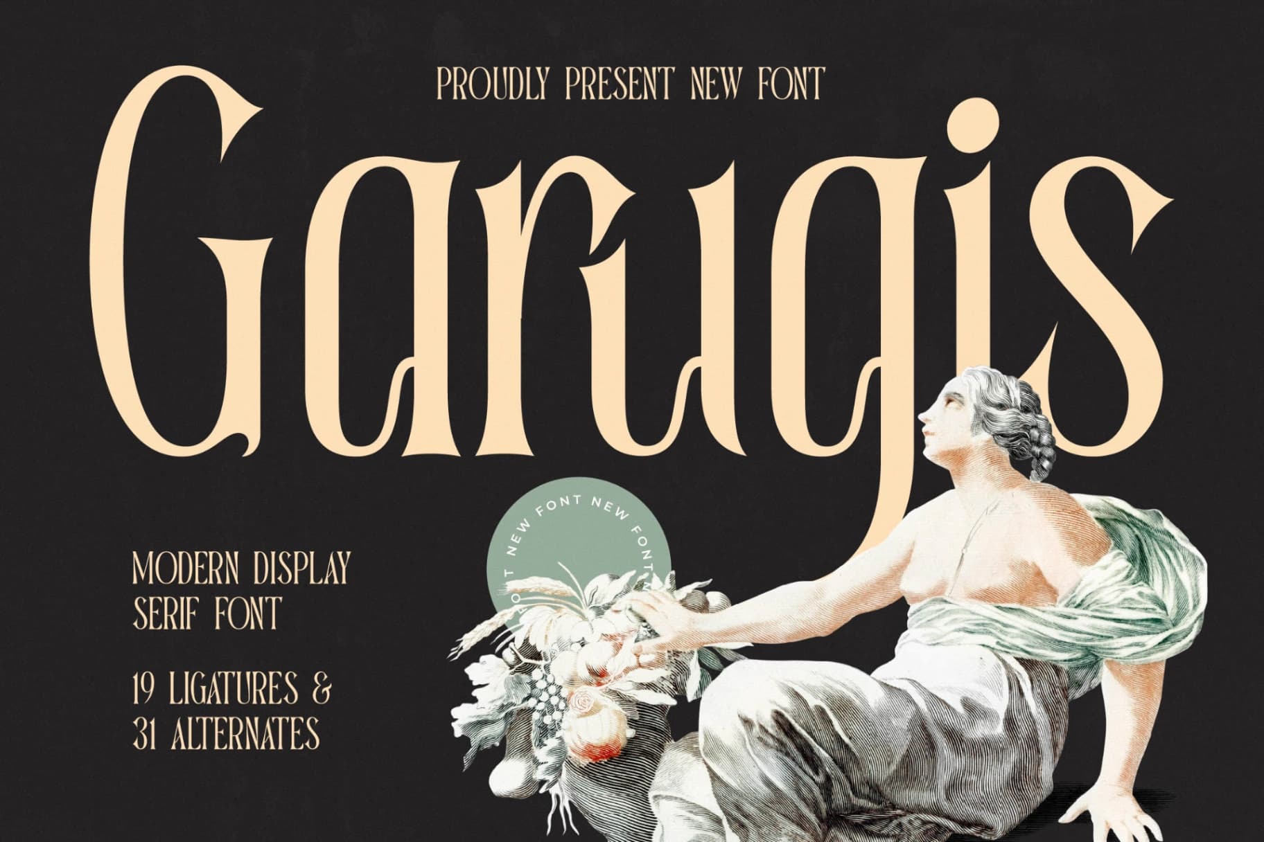 Preview 1 for Garugis - Modern Display Serif Font
