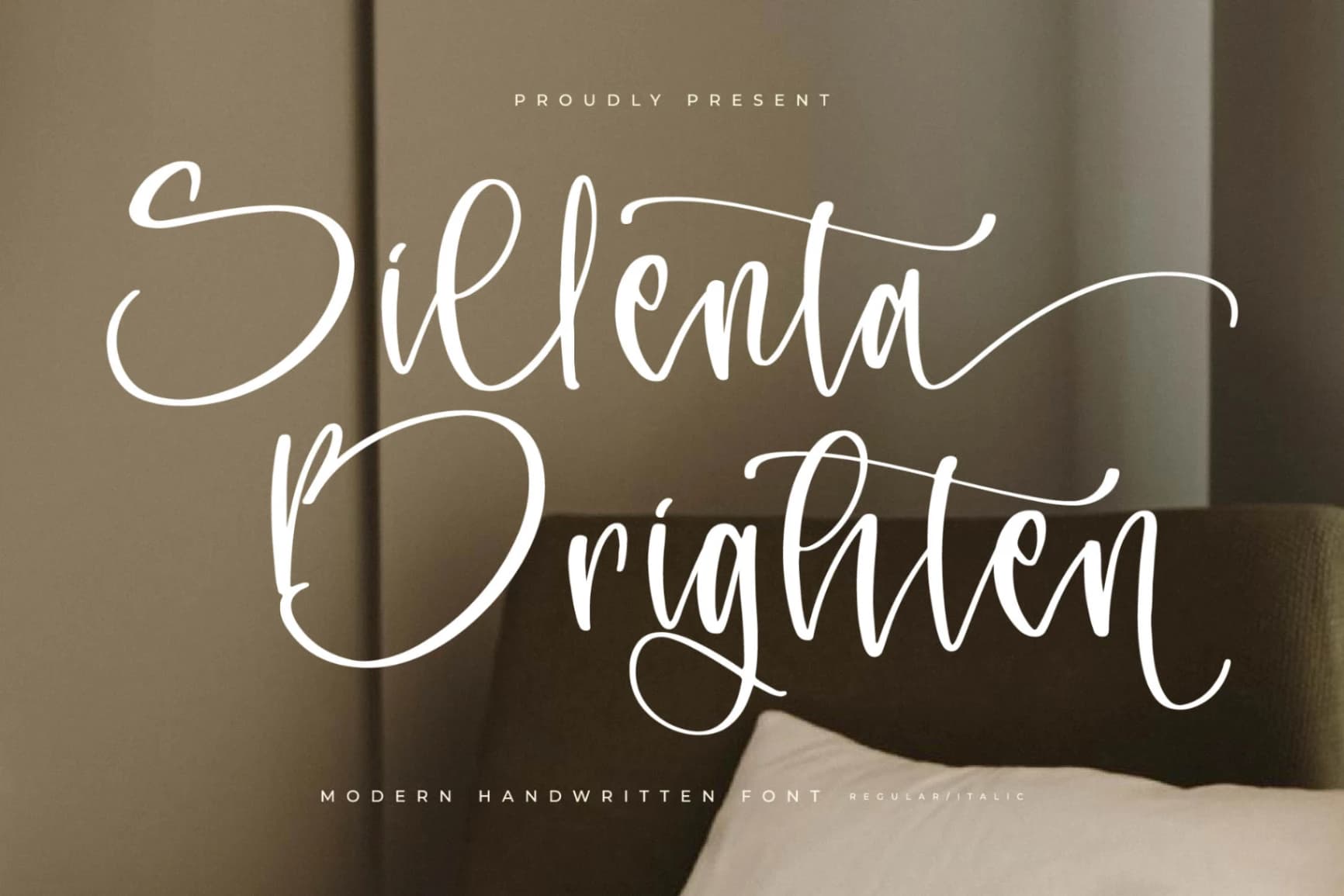 Preview of Sillenta Brighten – Modern Handwritten Font font