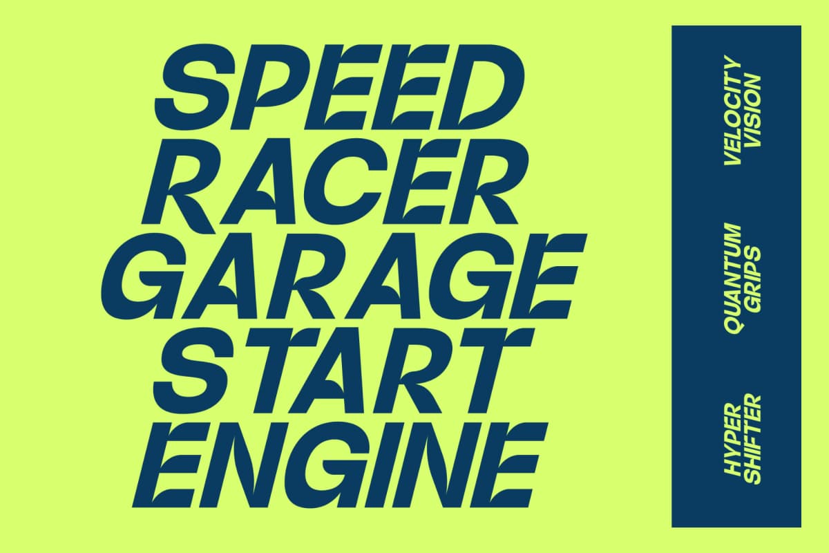 Back Race Italic - Modern Sans Serif Font font preview 4