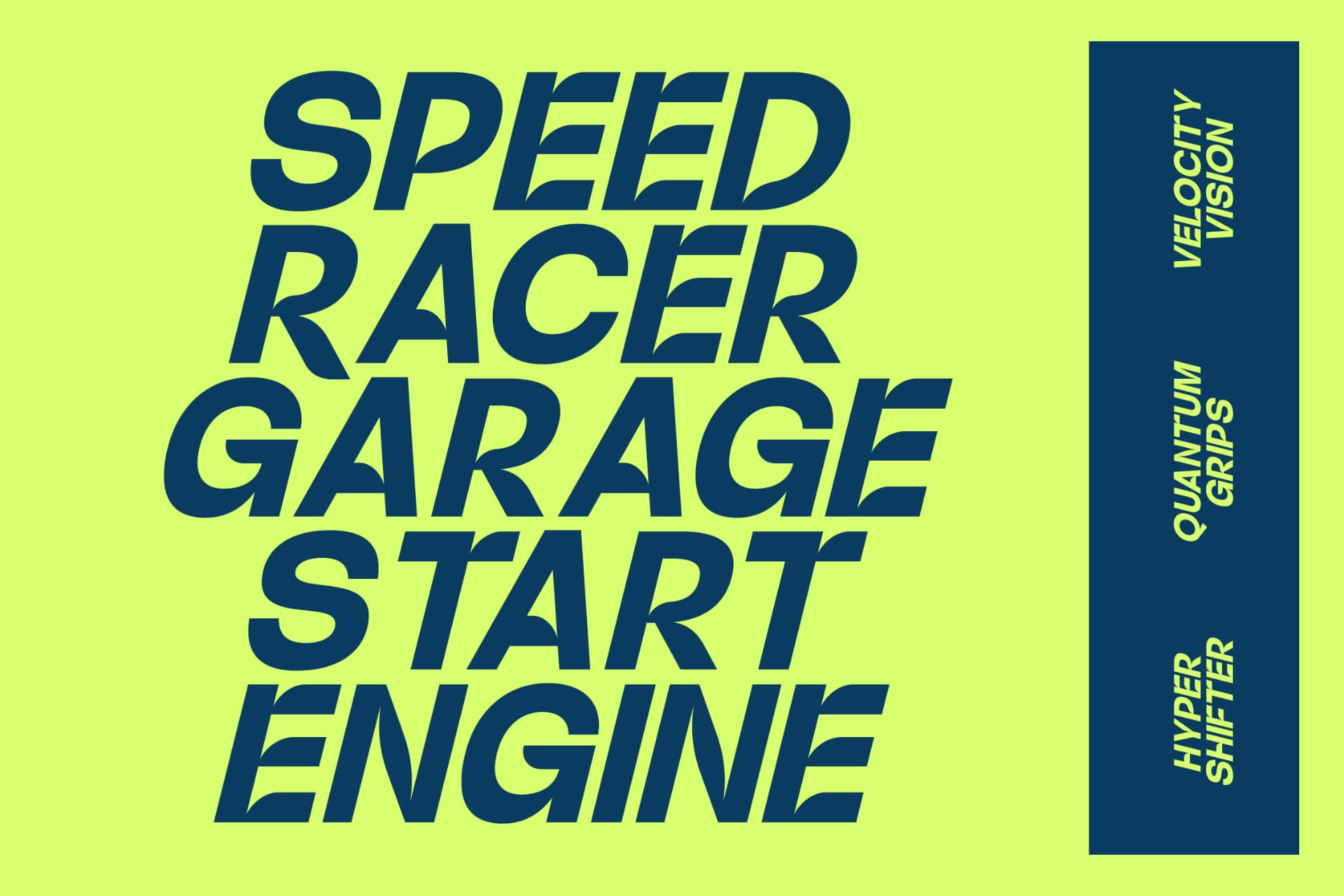 Preview 4 for Back Race Italic - Modern Sans Serif Font