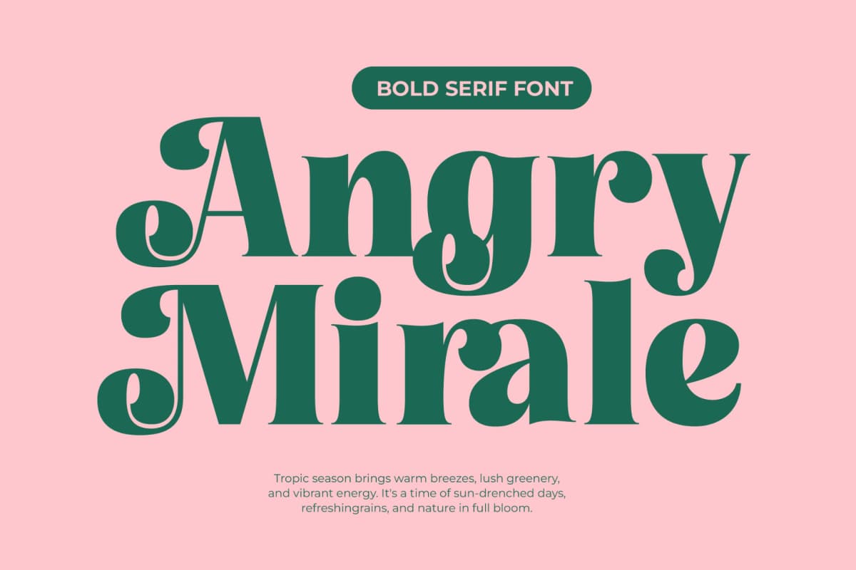 Tropic Fresh Vintage - Bold Serif Font font preview 2