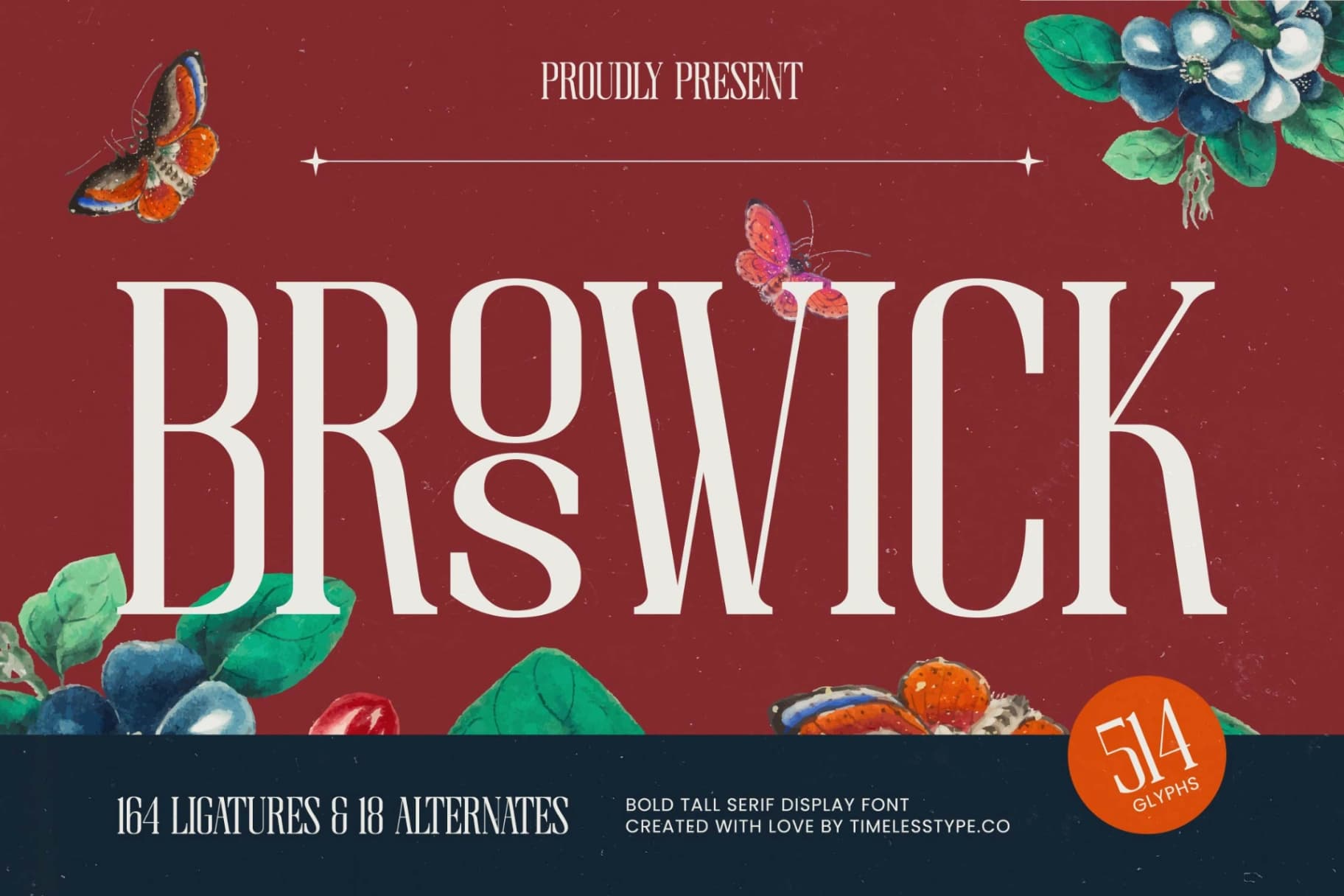 Preview 1 for Broswick - Bold Tall Serif Display Font