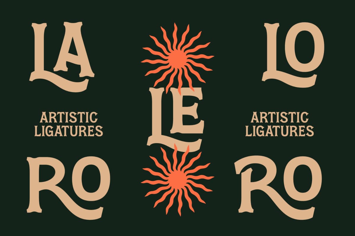Locatro - Western Display Typeface Font font preview 11