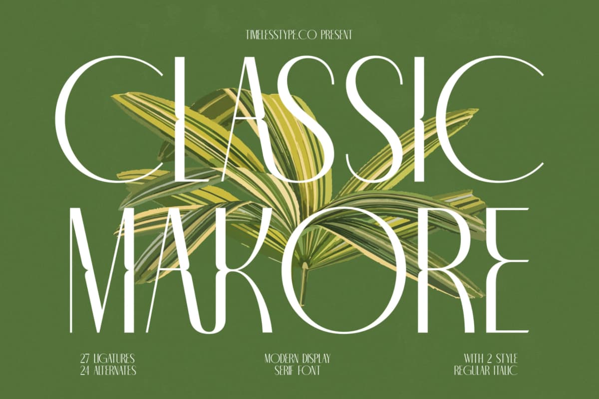 Classic Makore - Modern Display Serif Font font preview 1