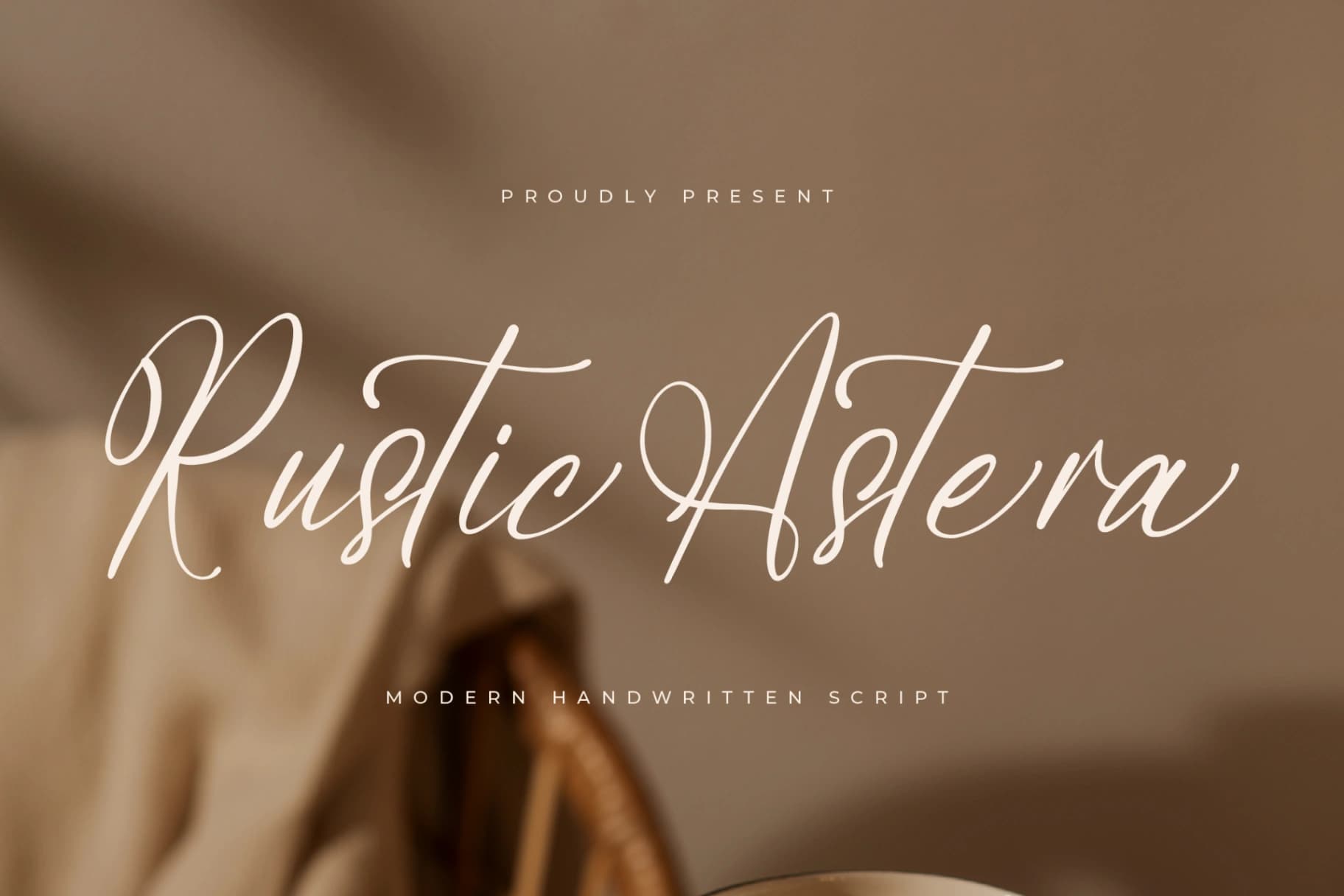 Preview of Rustic Astera – Modern Handwritten Script font